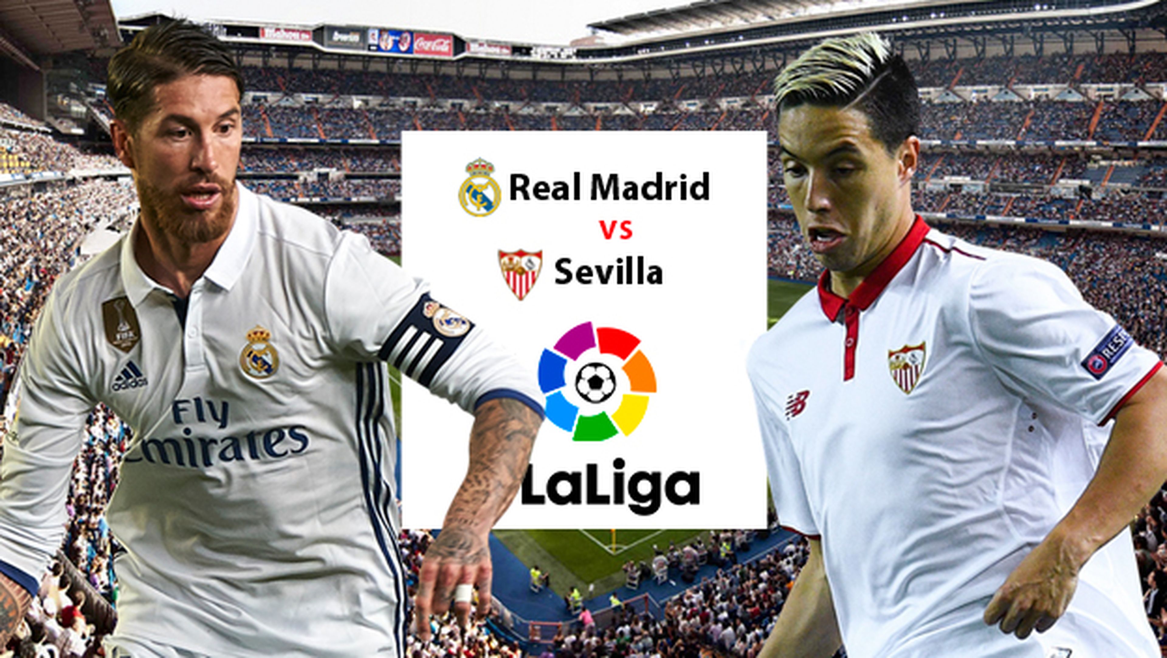 Cómo ver online en directo el Real Madrid vs Sevilla de Liga en streaming por Internet