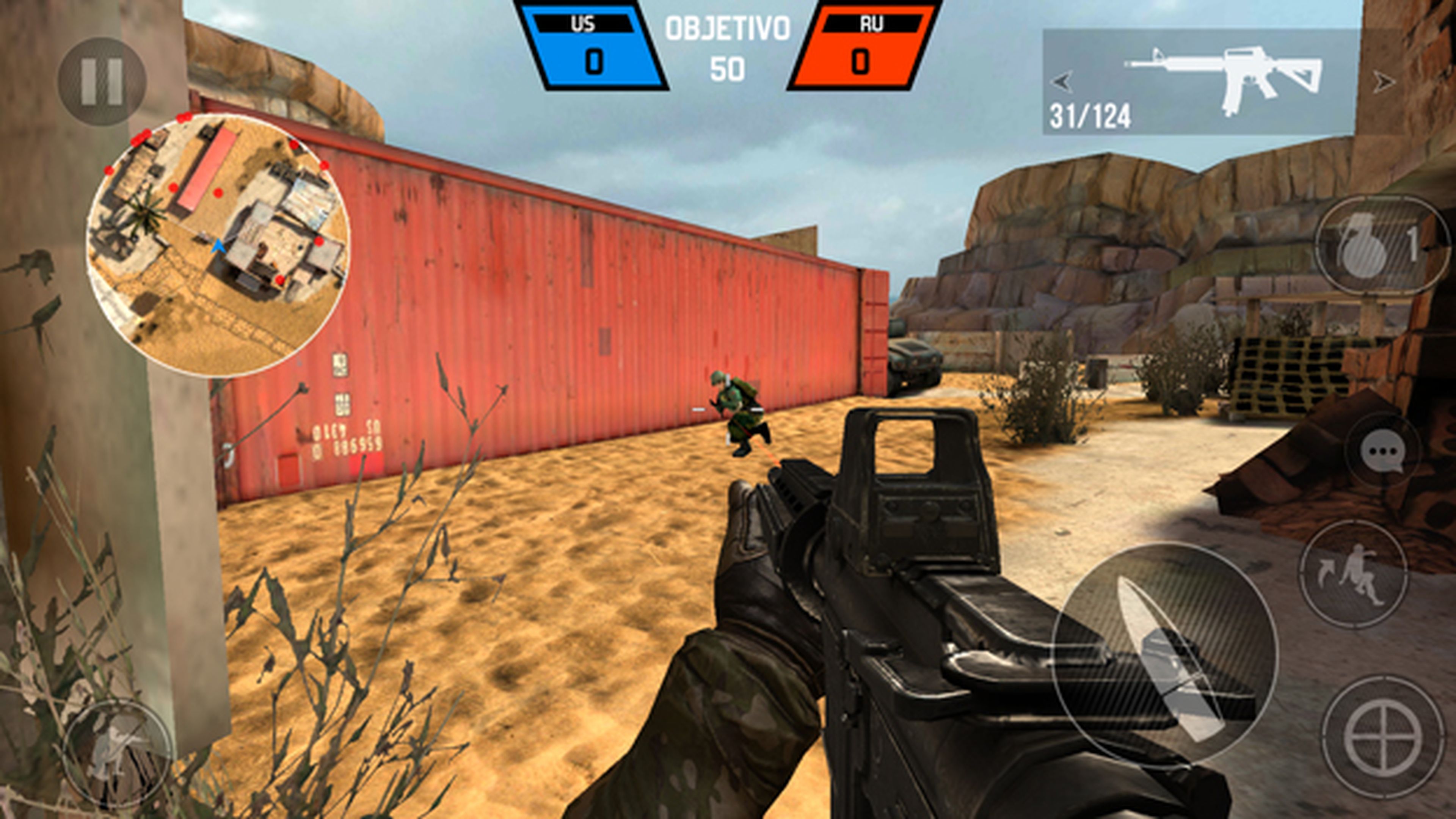 El juego Bullet Force en el Moto G5 Plus