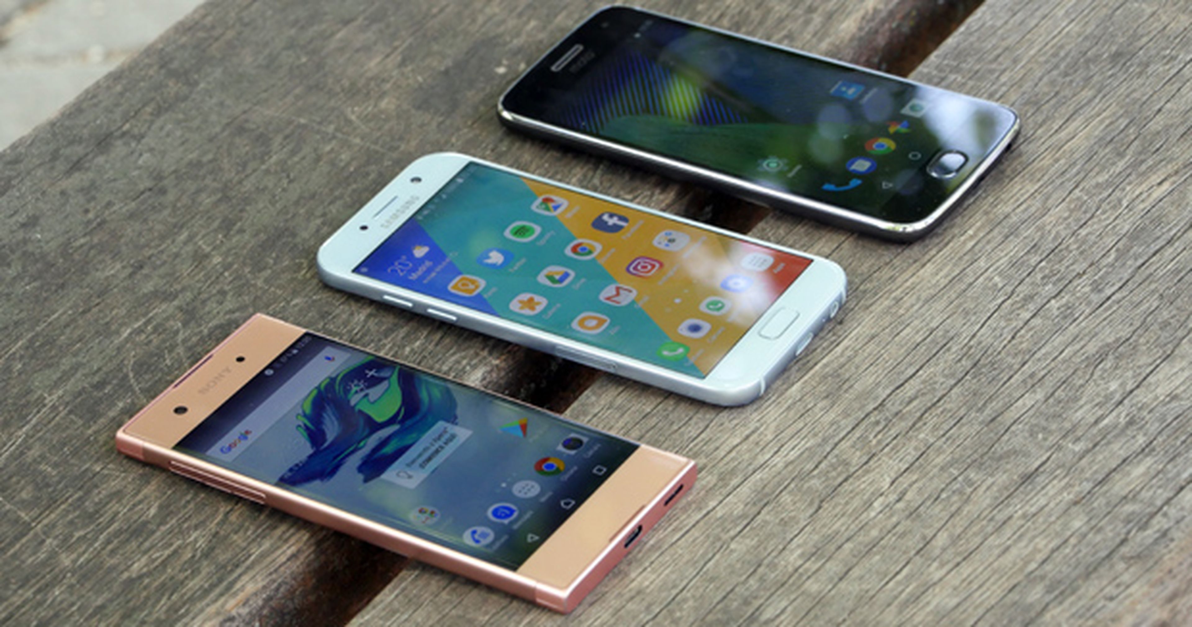 Comparativa Galaxy A5 vs Xperia XA1 vs Moto G5 Plus