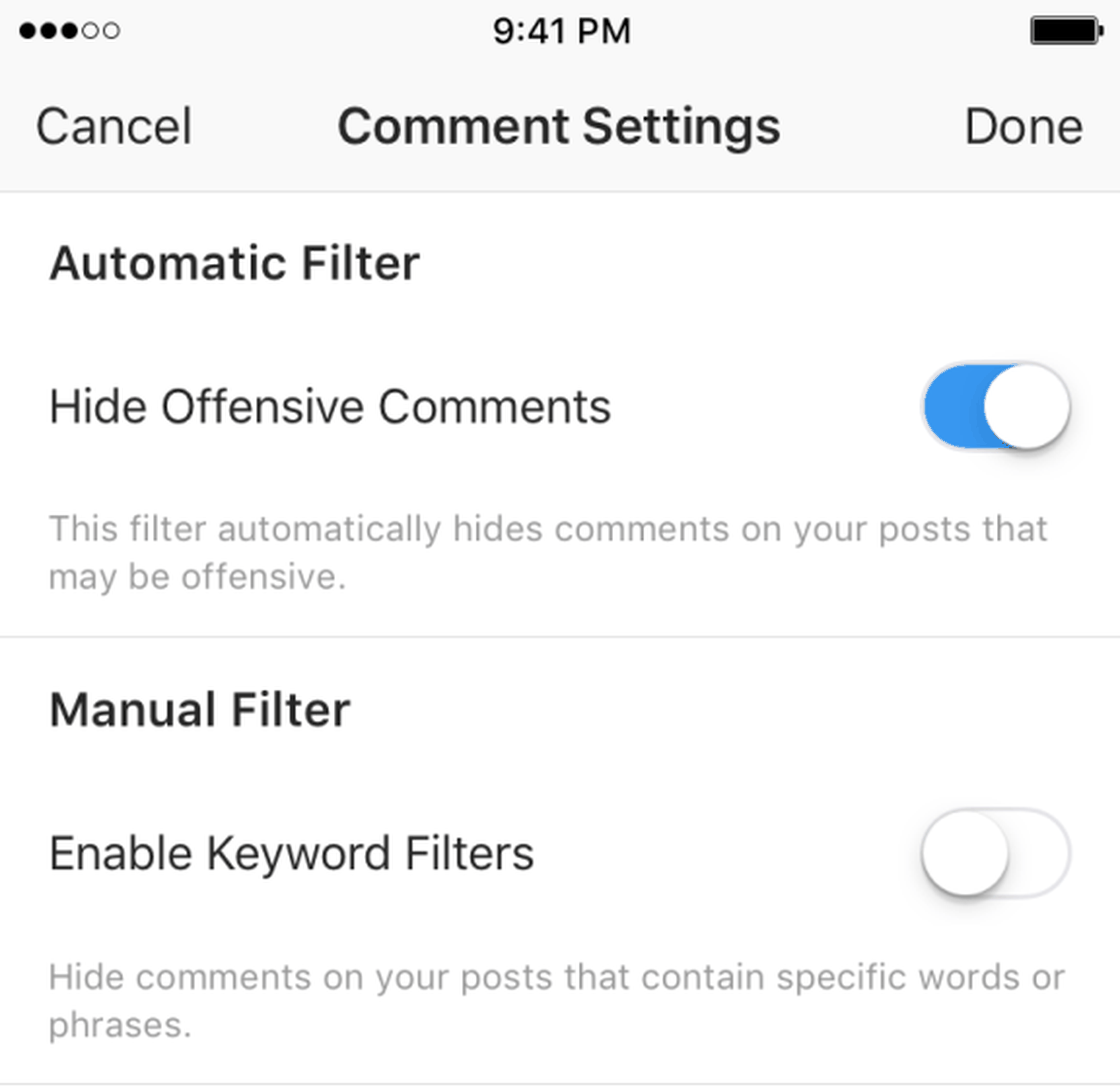 Ya puedes bloquear comentarios ofensivos y spam en Instagram