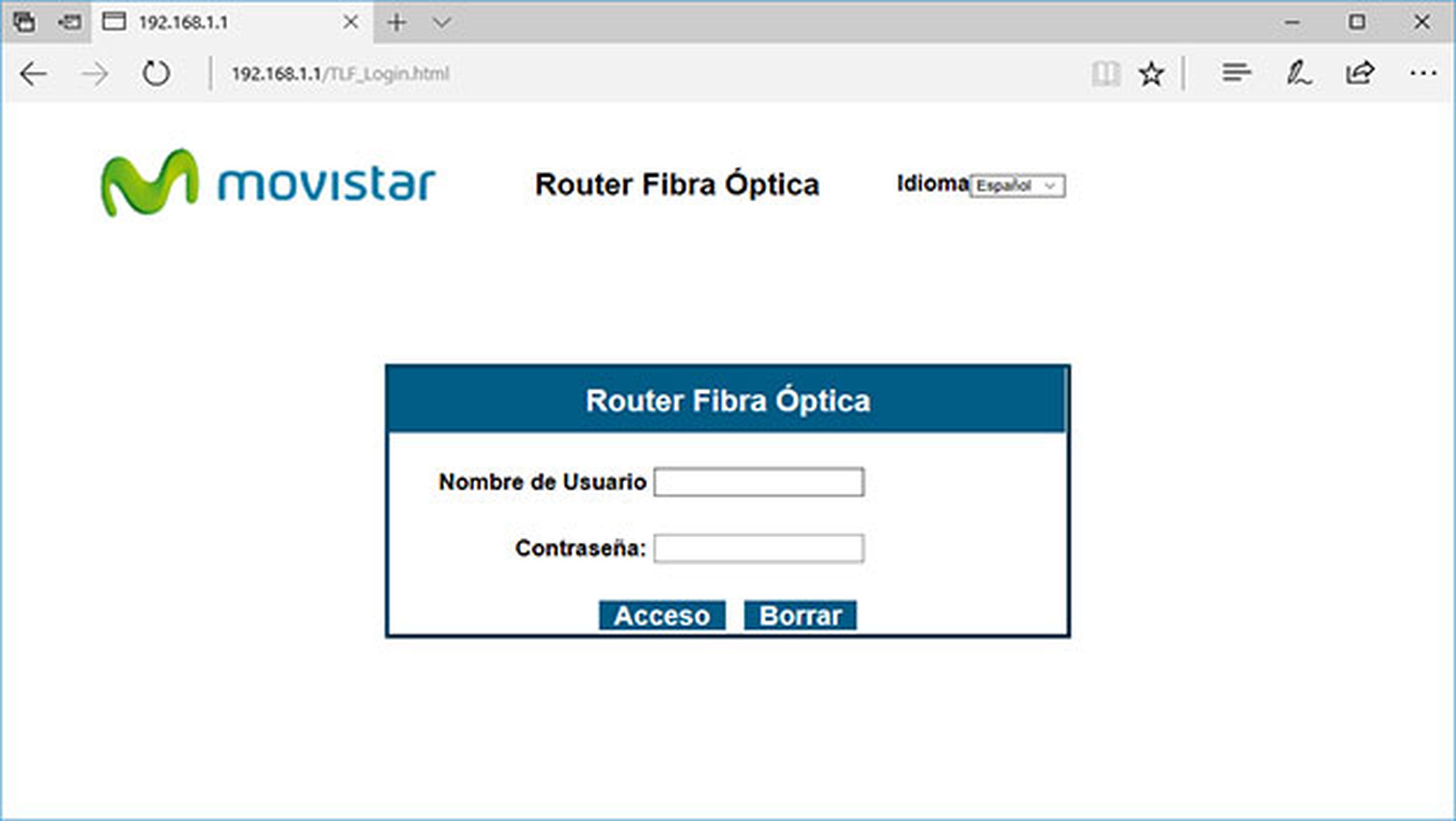 Configuración del router