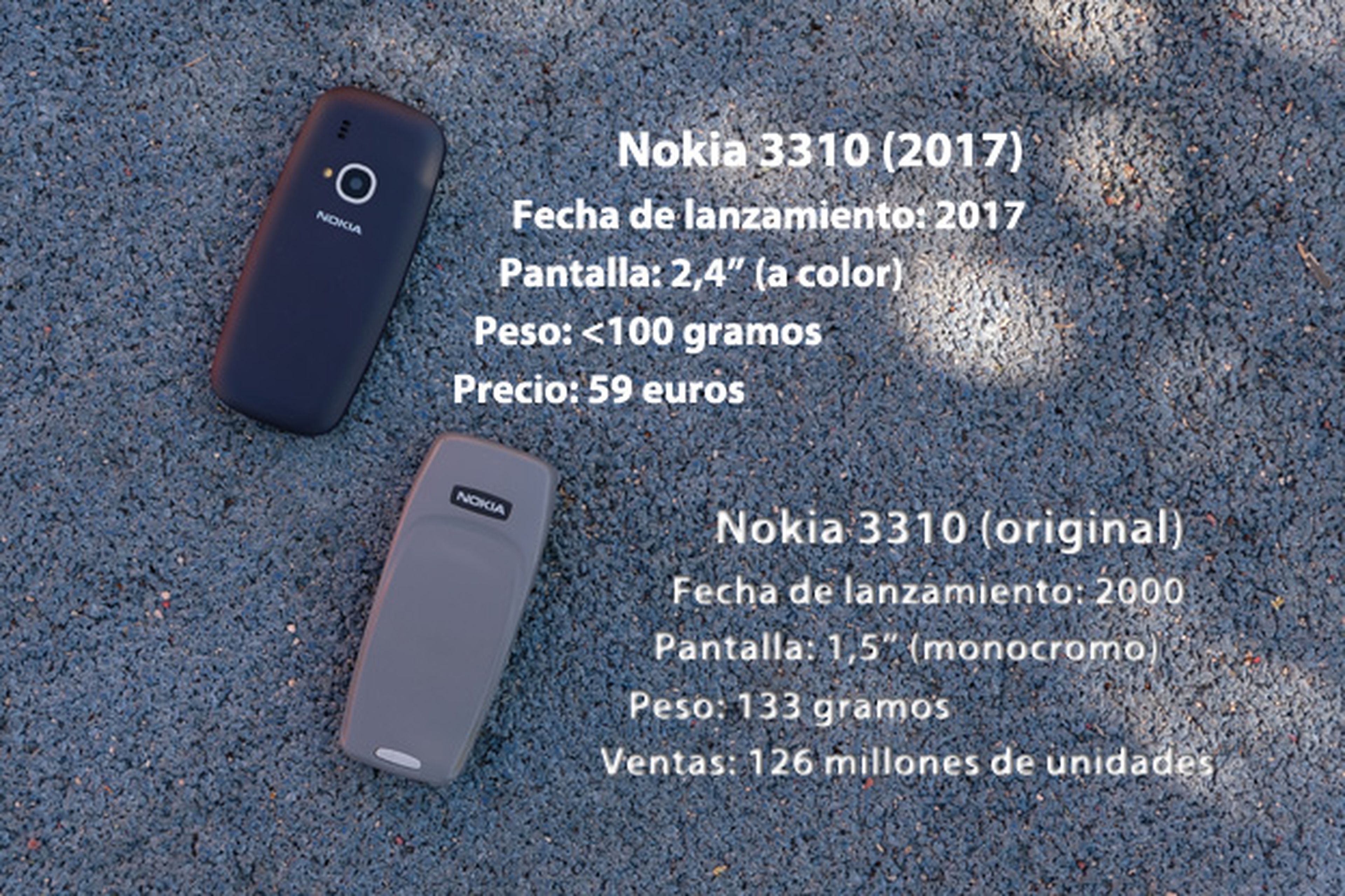 El Nokia 3310 de 2017 frente al modelo original