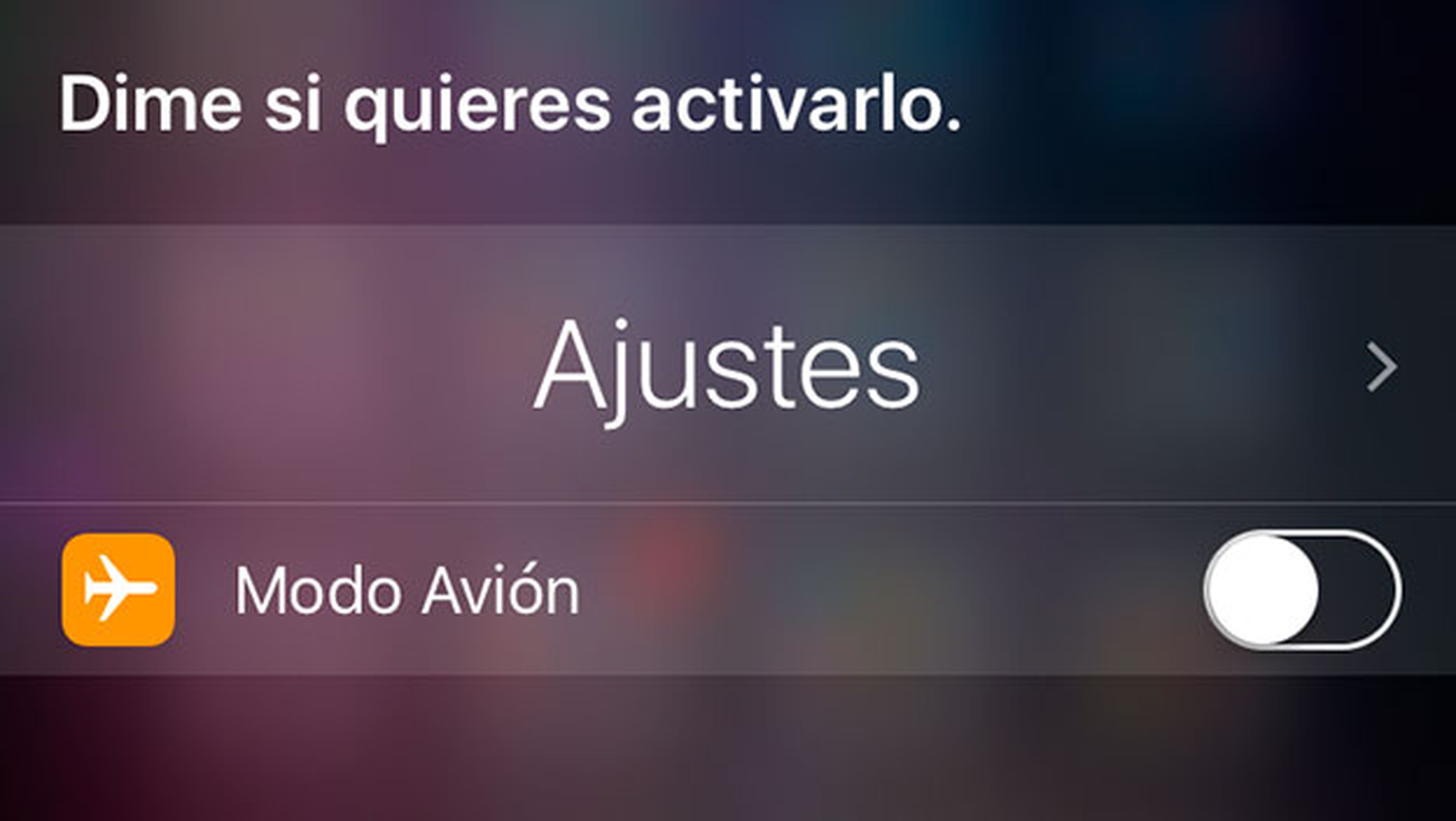 modo avión siri