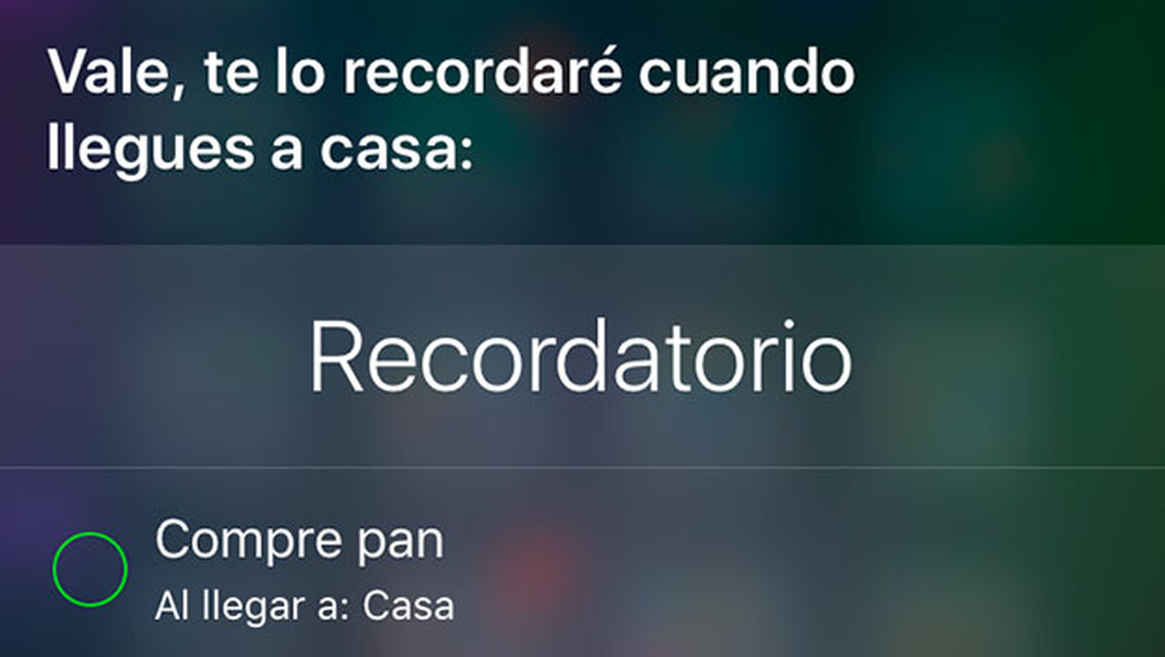 recordatorio siri