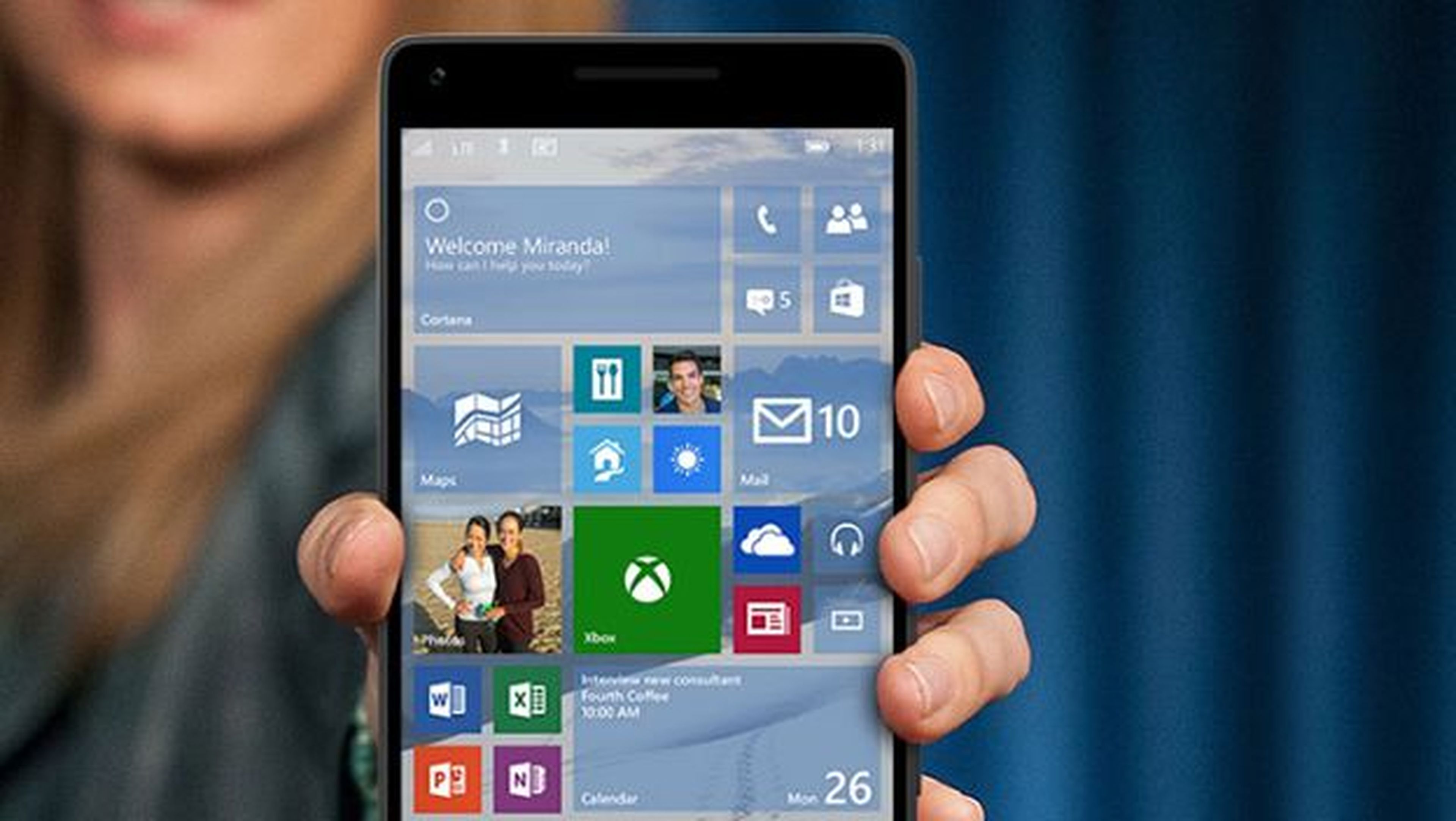 Habrá que esperar a un nuevo móvil para disfrutar de Windows 10 al completo.