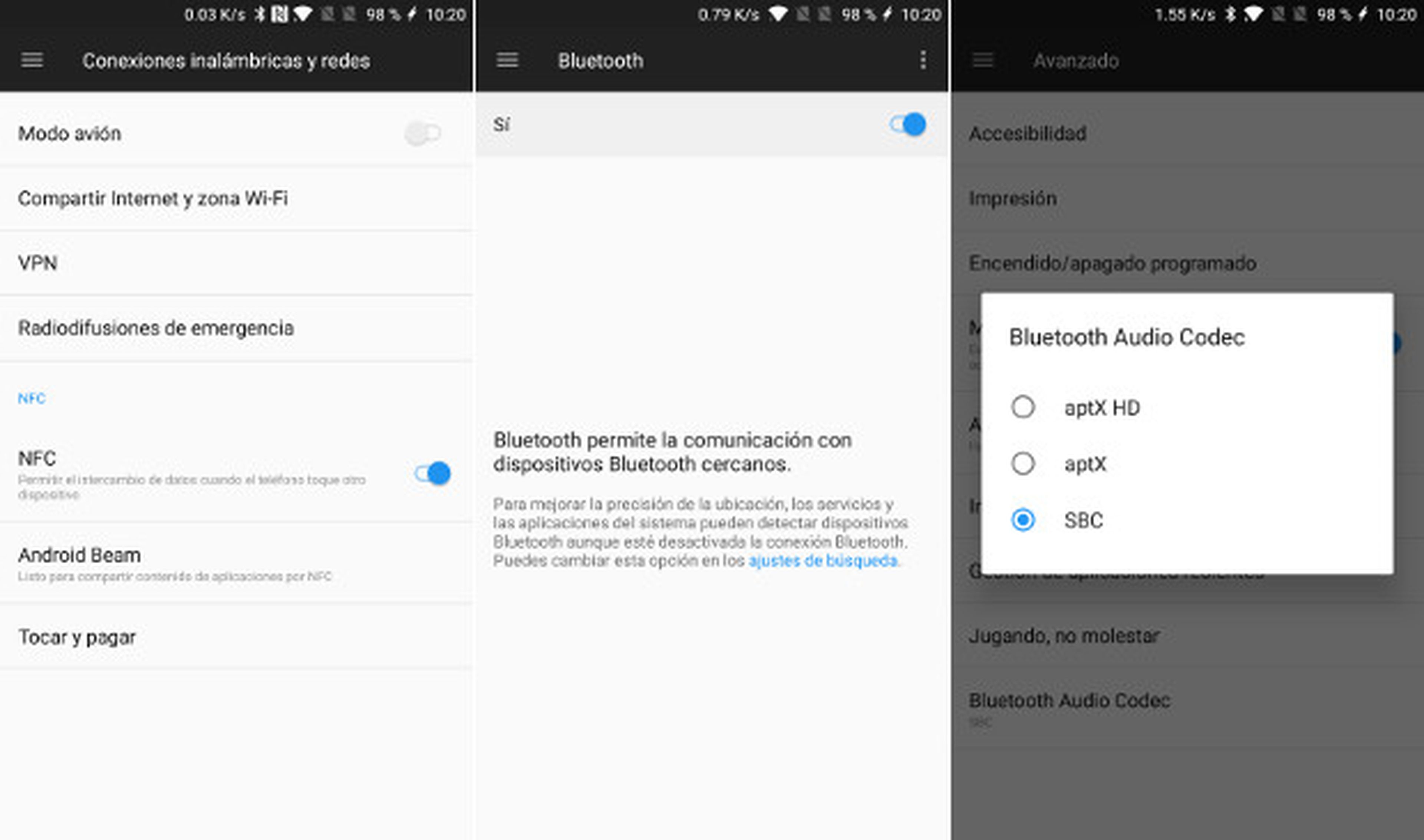 El OnePlus 5 soporta Bluetooth 5.0 con soporte aptX & aptX HD y el ya omnipresente NFC.