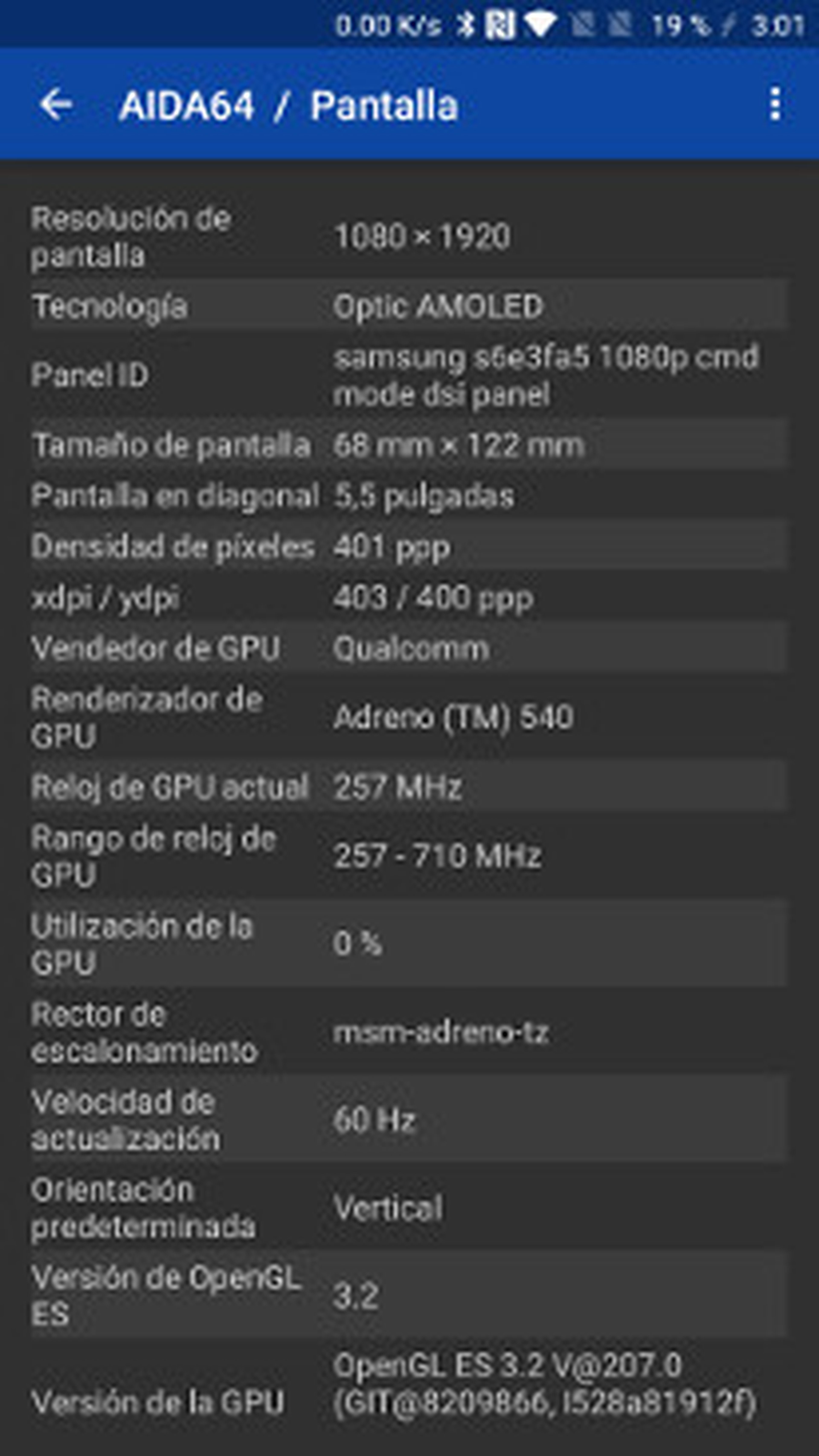 Información panel OnePlus 3T