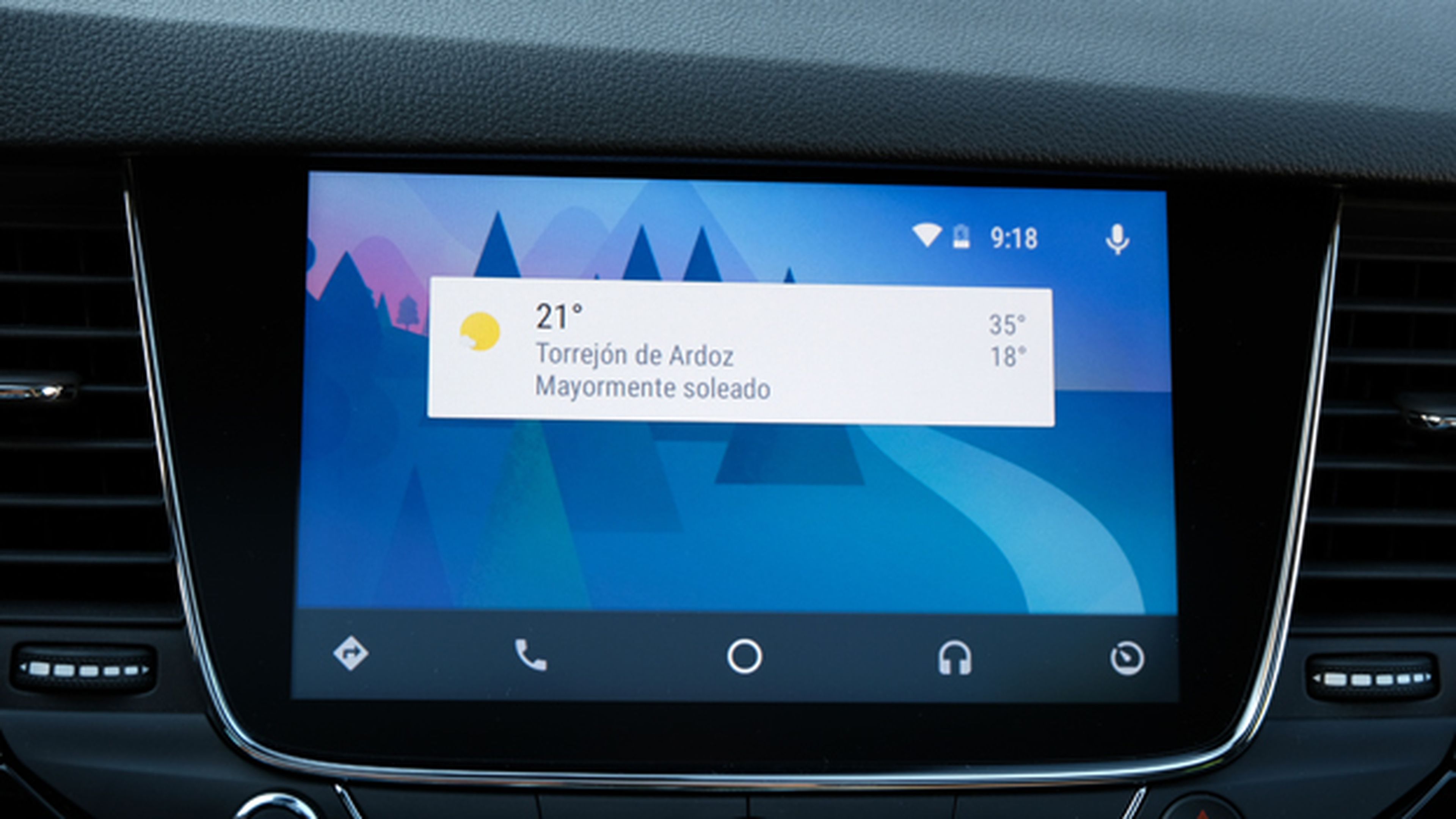 La interfaz de Android Auto en el Opel Astra
