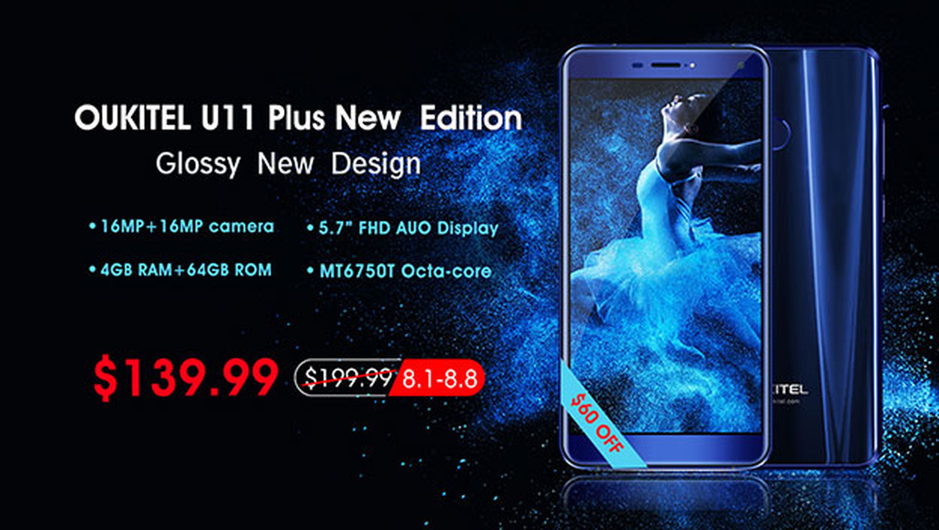 Oukitel U11 Plus en oferta de lanzamiento por 139,99 dólares