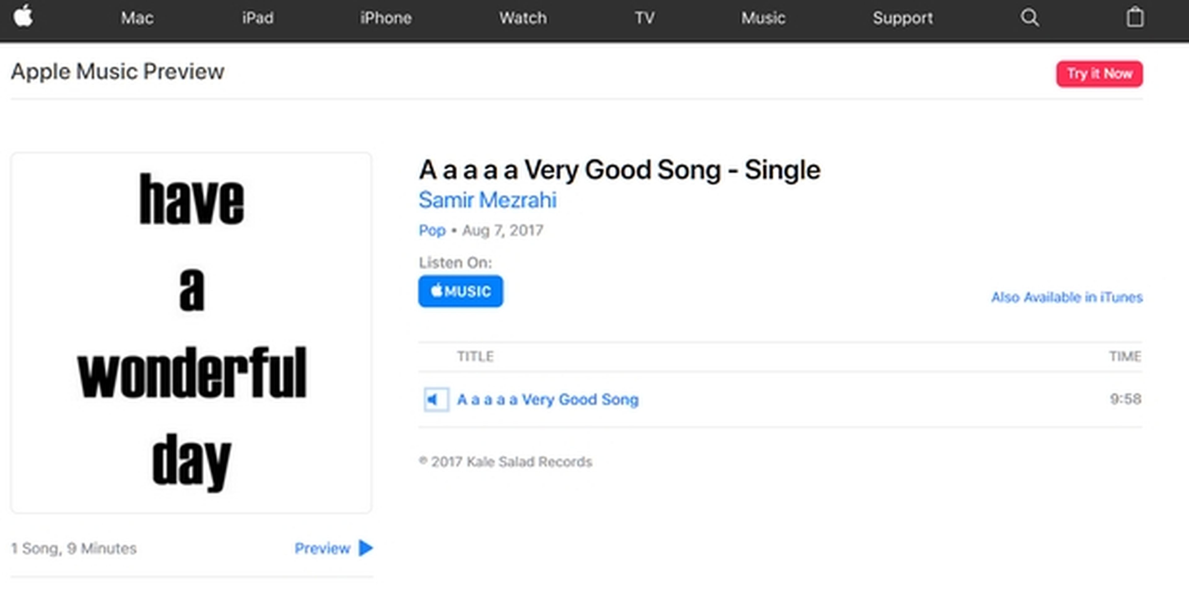 La canción A a a a a Very Good Song, que no tiene música ni letra, solo silencio, ha entrado en el Top 70 de las más vendidas en iTunes. ¿Quieres saber por qué?