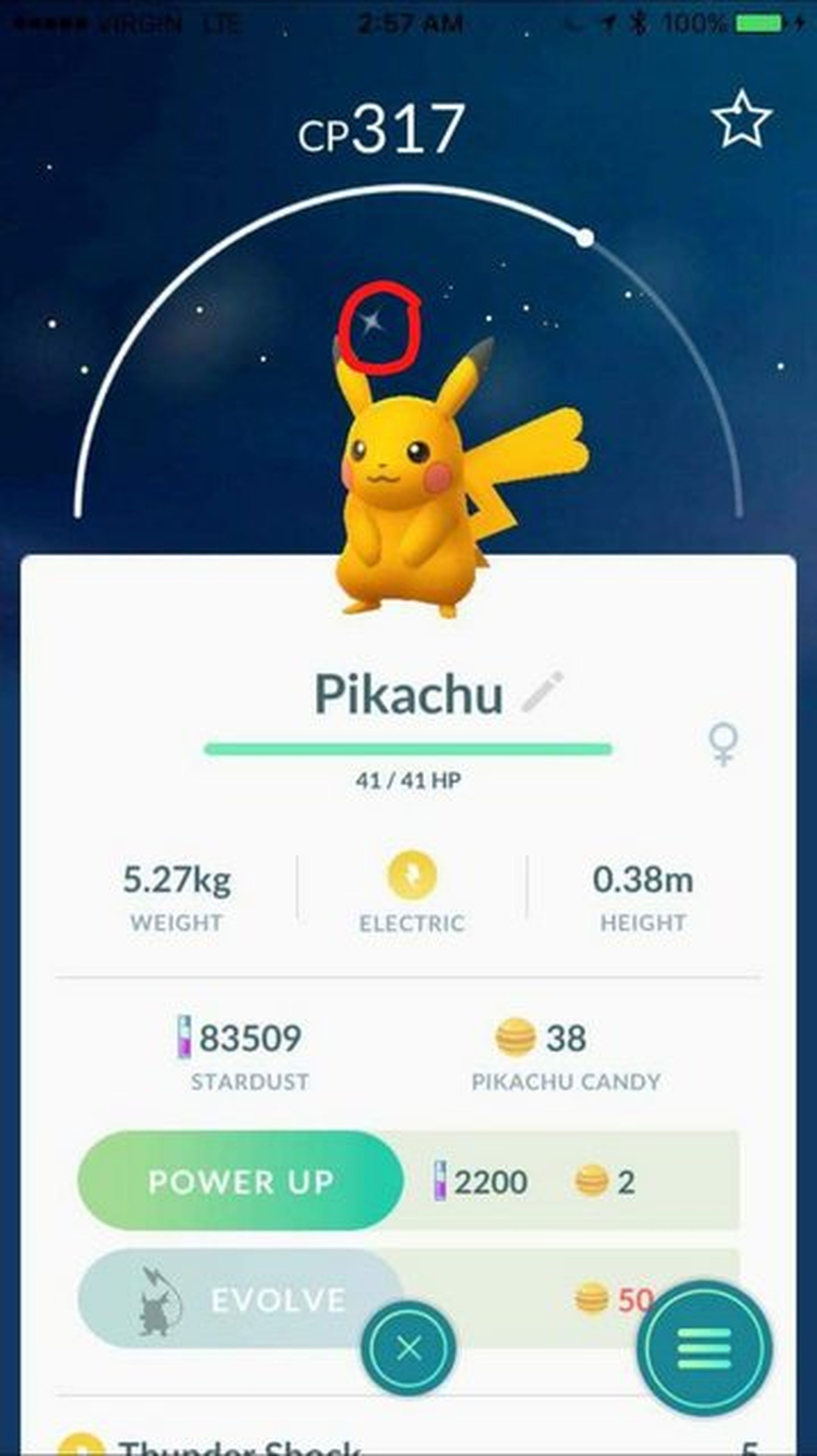 Pikachu brillante