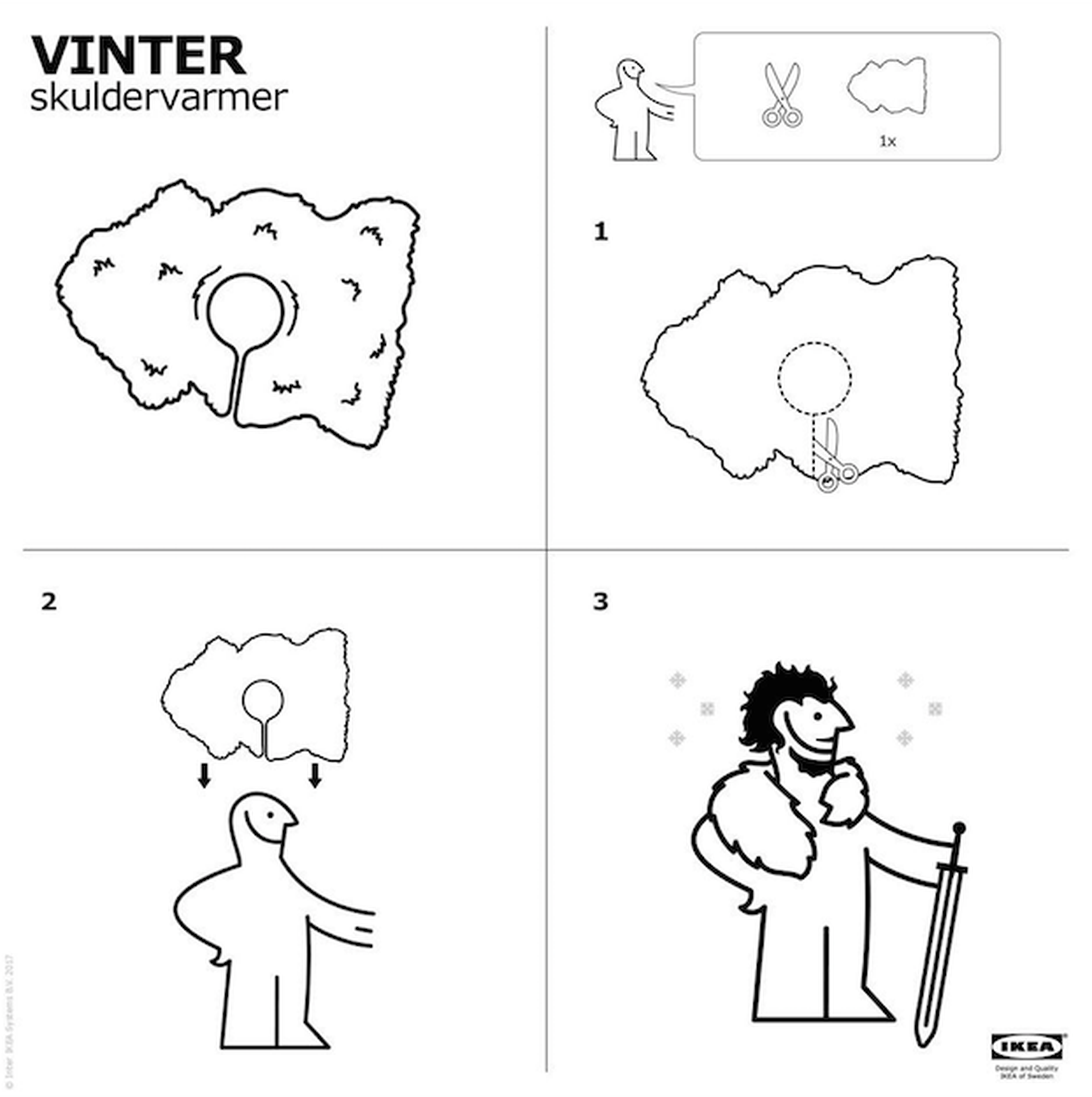 Ikea enseña cómo hacer la capa de Jon Snow con una de sus alfombras