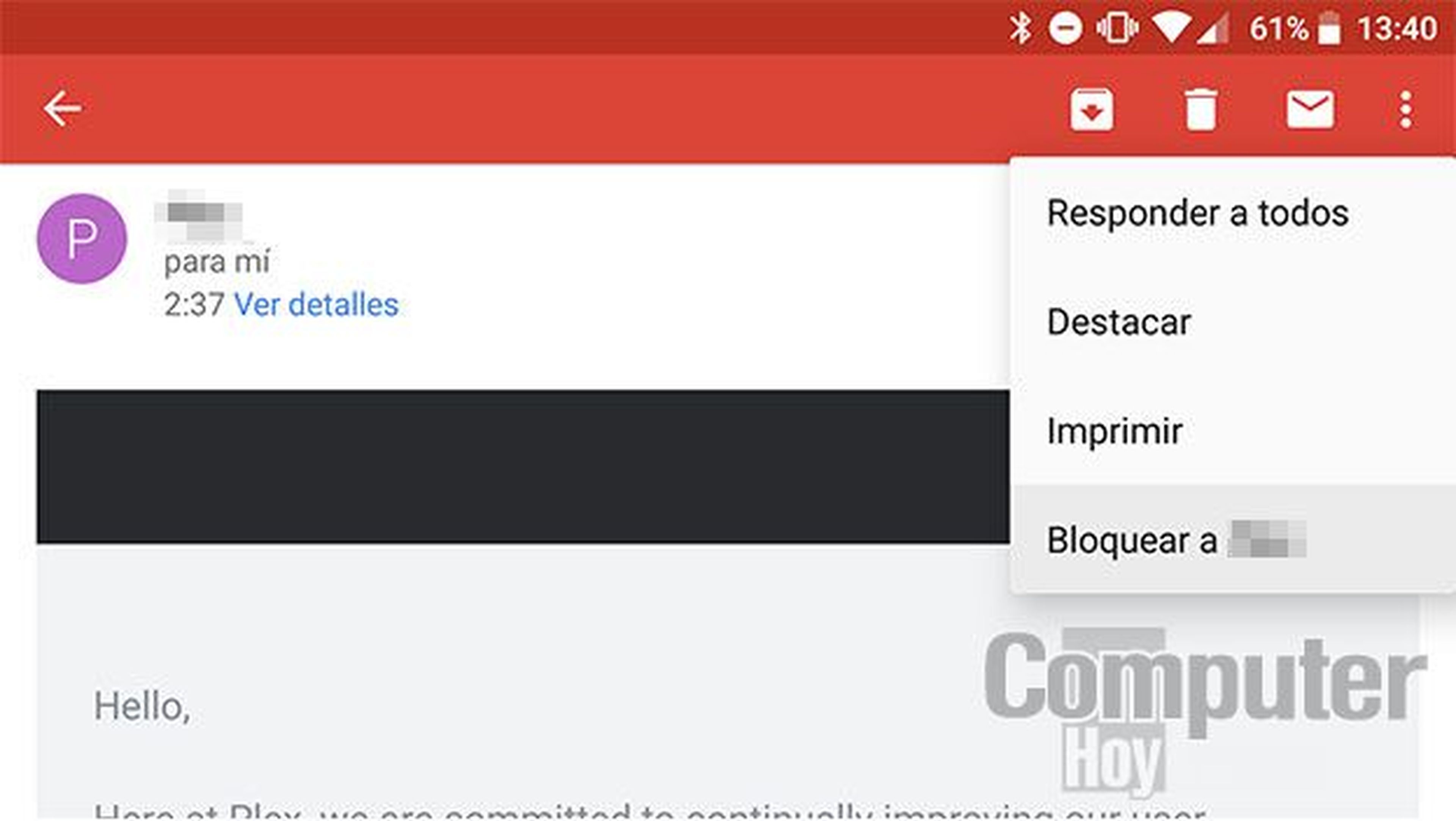 Cómo bloquear o desbloquear contactos de correo en Gmail