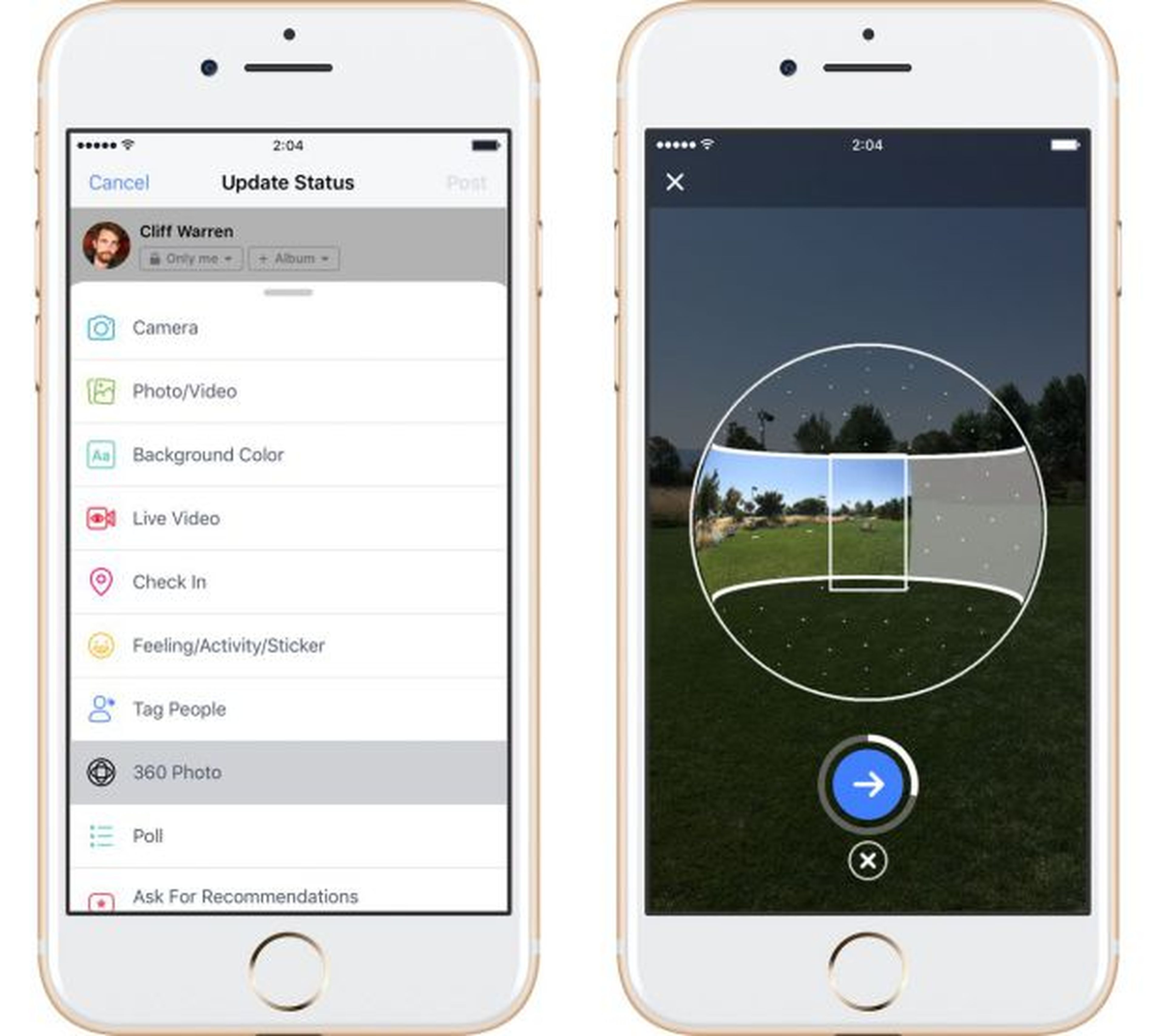 Cómo sacar fotos de 360 grados dentro de la app de Facebook