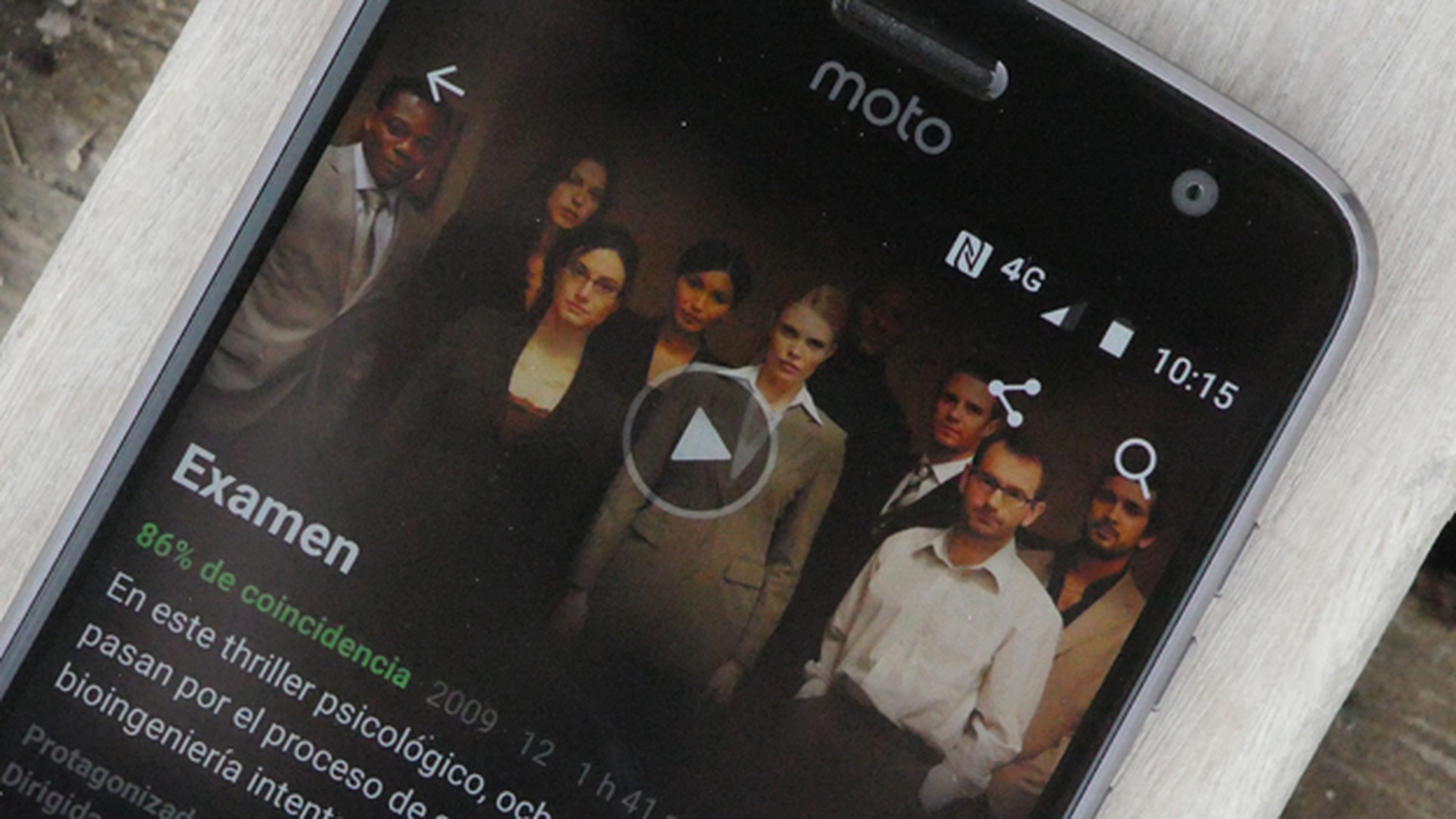 La aplicación de Netflix en el Z2 Play de Motorola