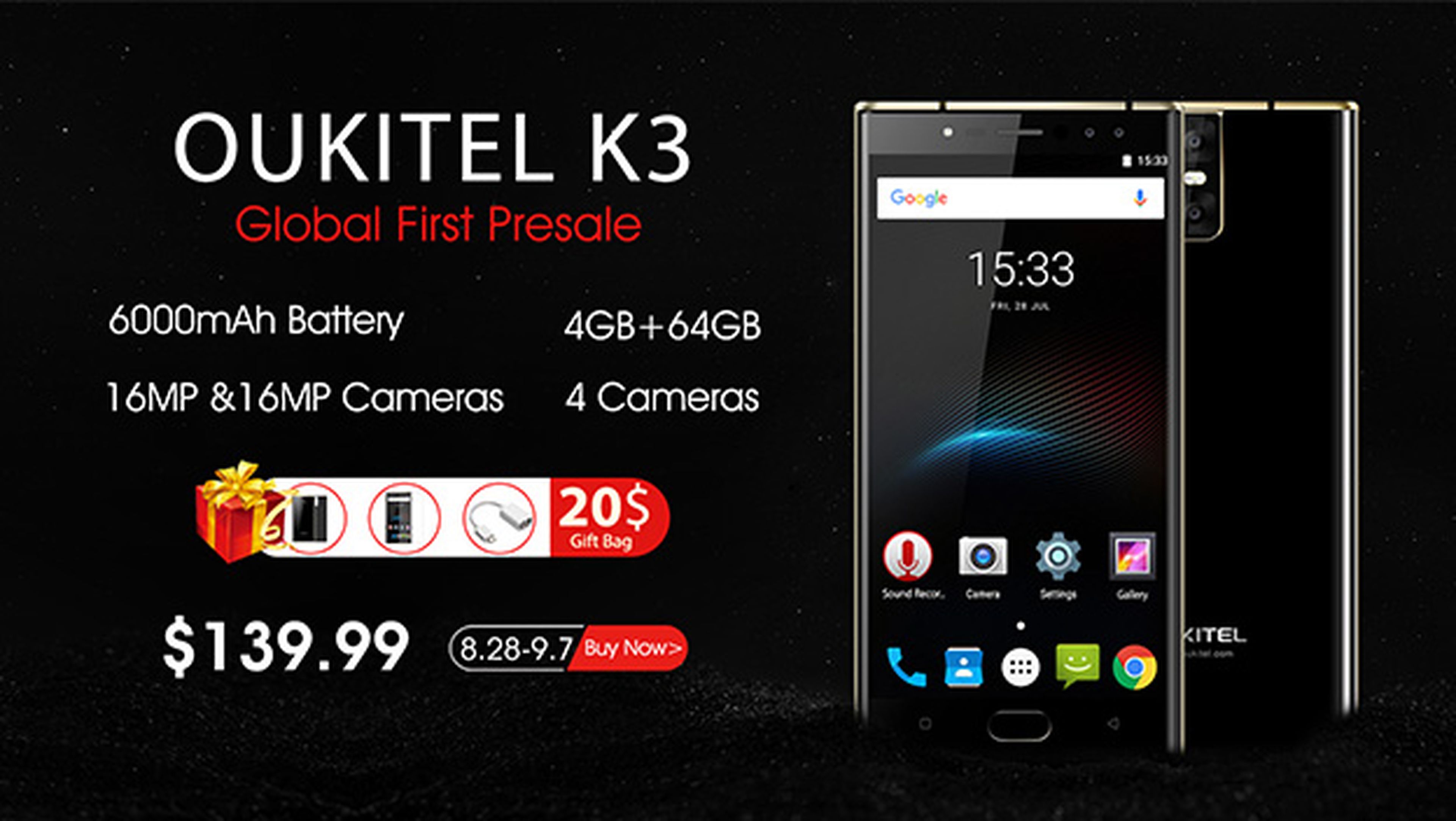 Oukitel K3 inicia su fase de reserva con grandes descuentos