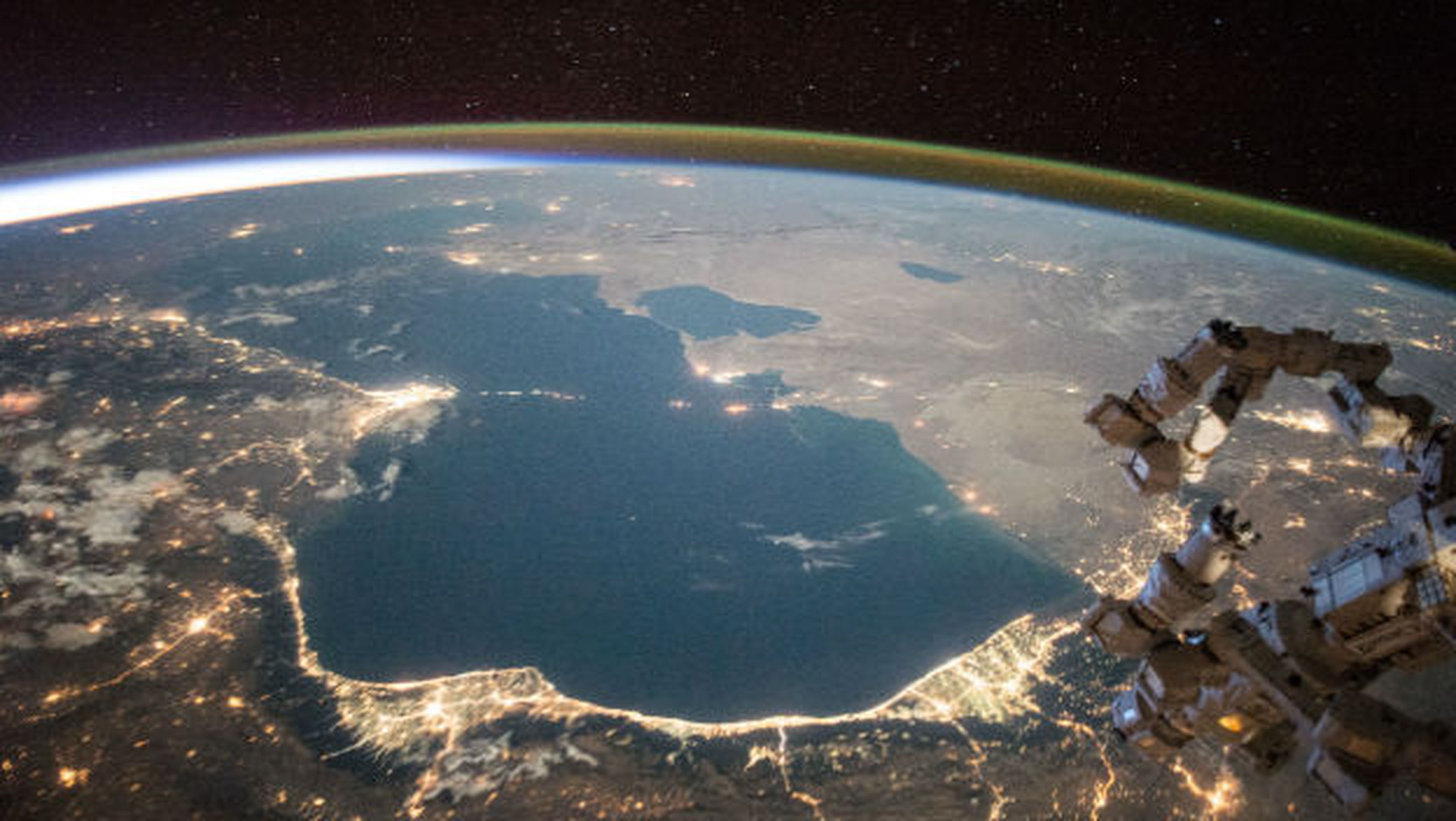 Mar Caspio visto desde el espacio.