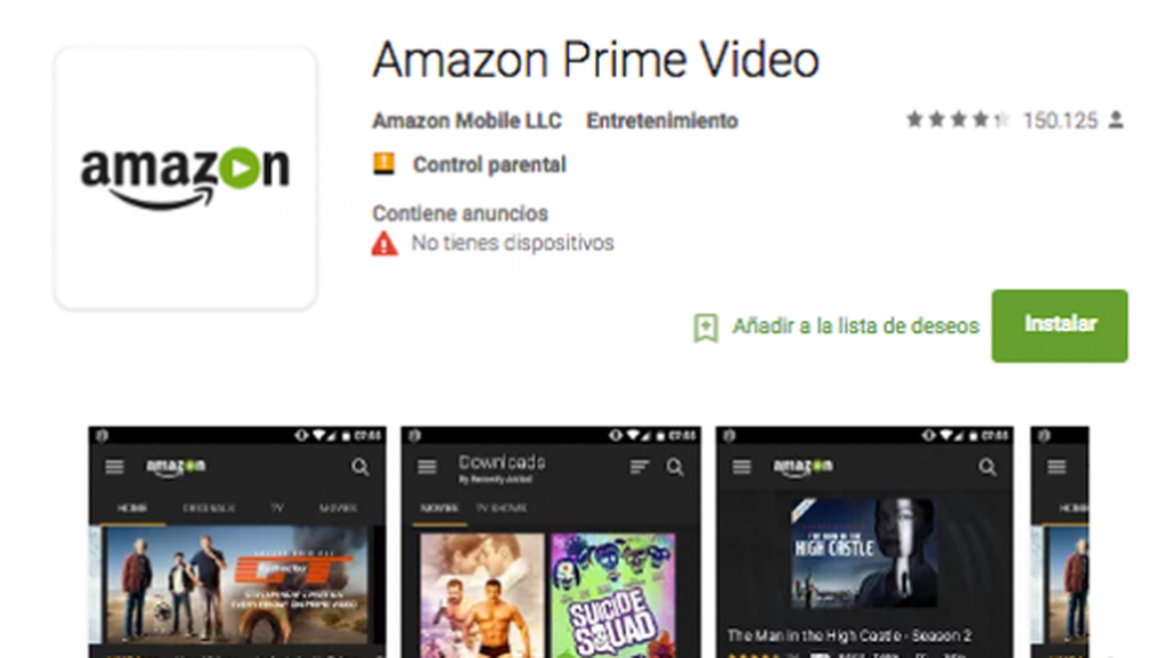 La app de Amazon Prime Video llega a móviles Android (por fin)
