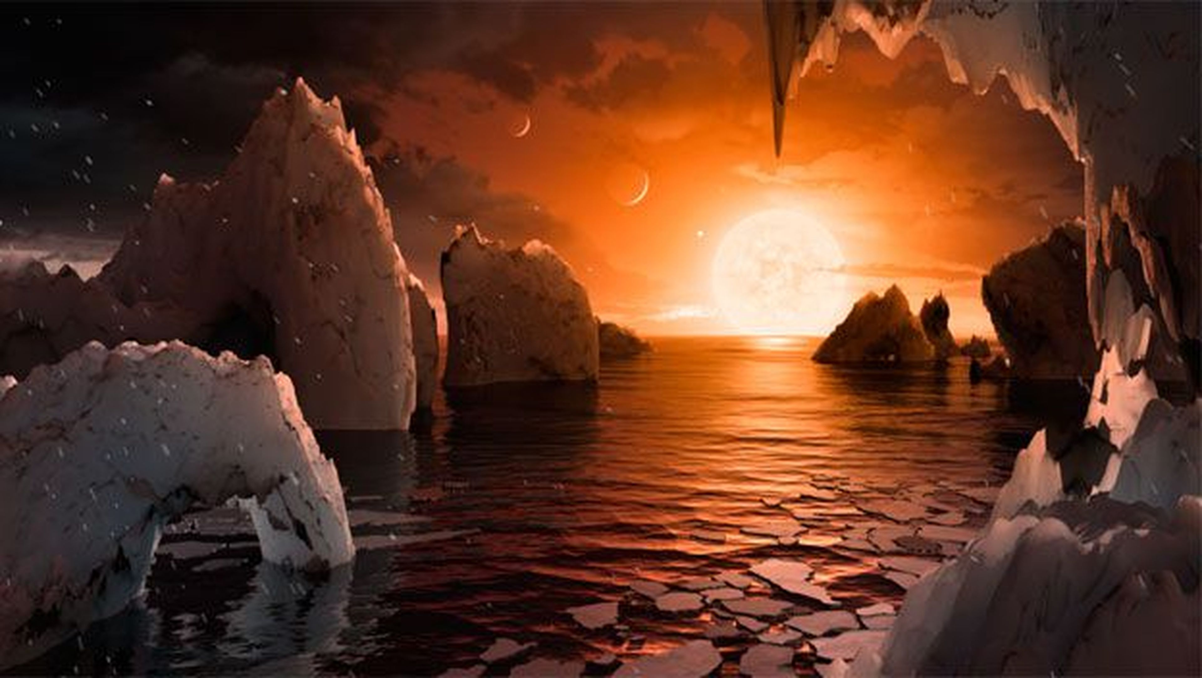 Indicios de agua y vida en el sistema solar Trappsit-1