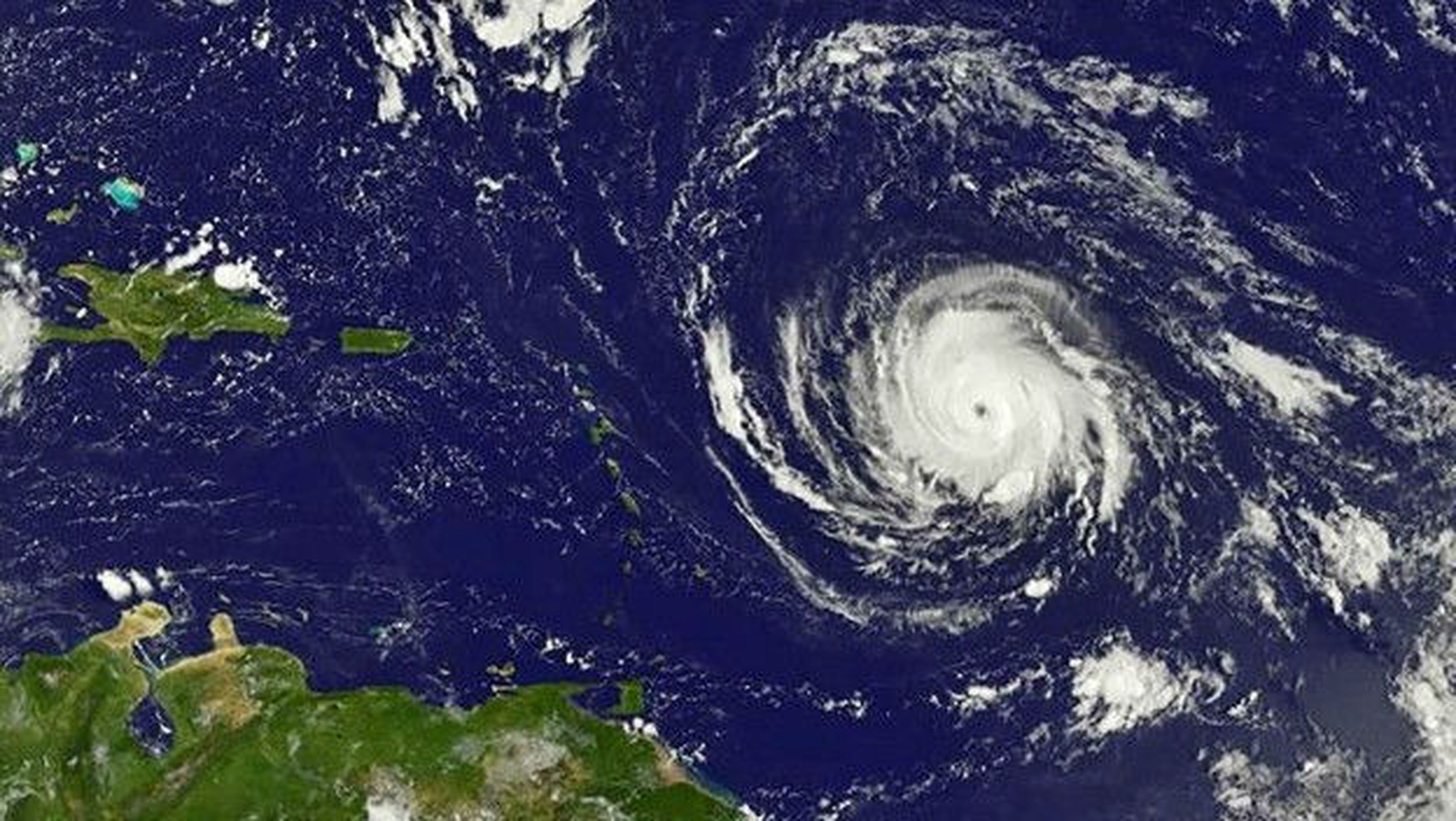 El Huracán Irma visto desde el espacio.