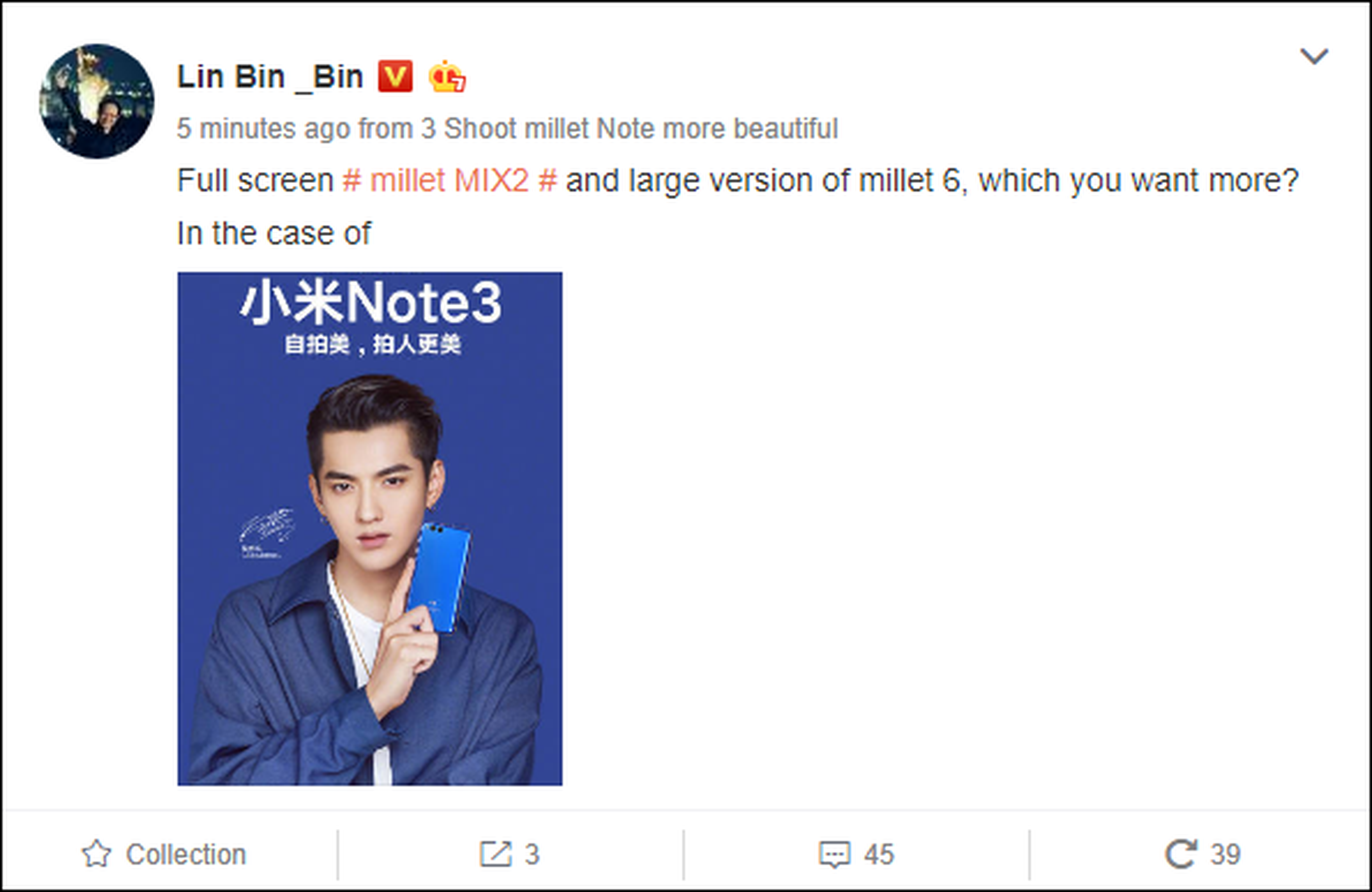 Lin Bin confrima el Xiaomi Mi Niote 3
