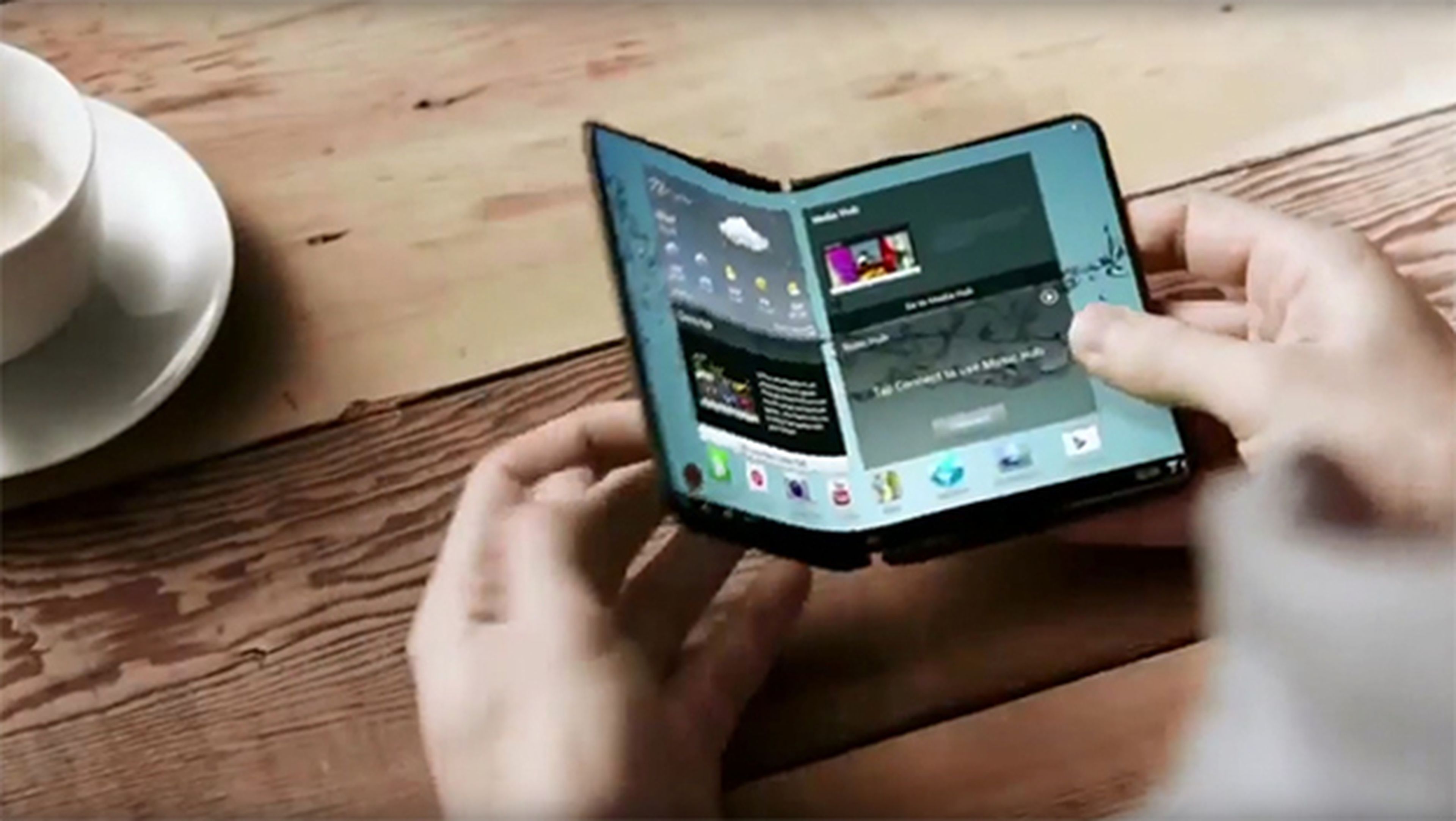 El primer móvil Samsung de pantalla plegable, listo para 2018.