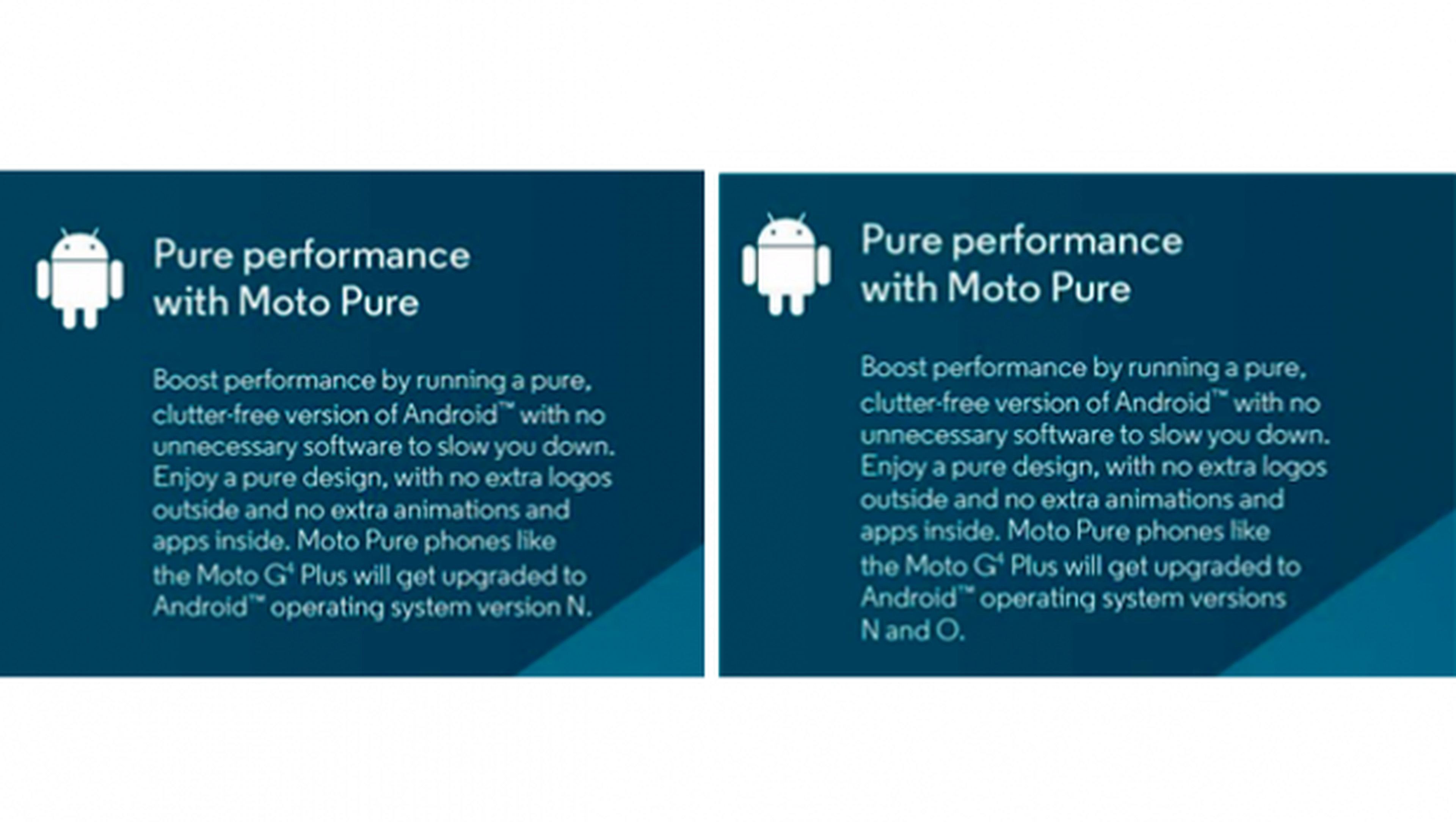 Moto G4 sólo se actualiza a Android Nougat