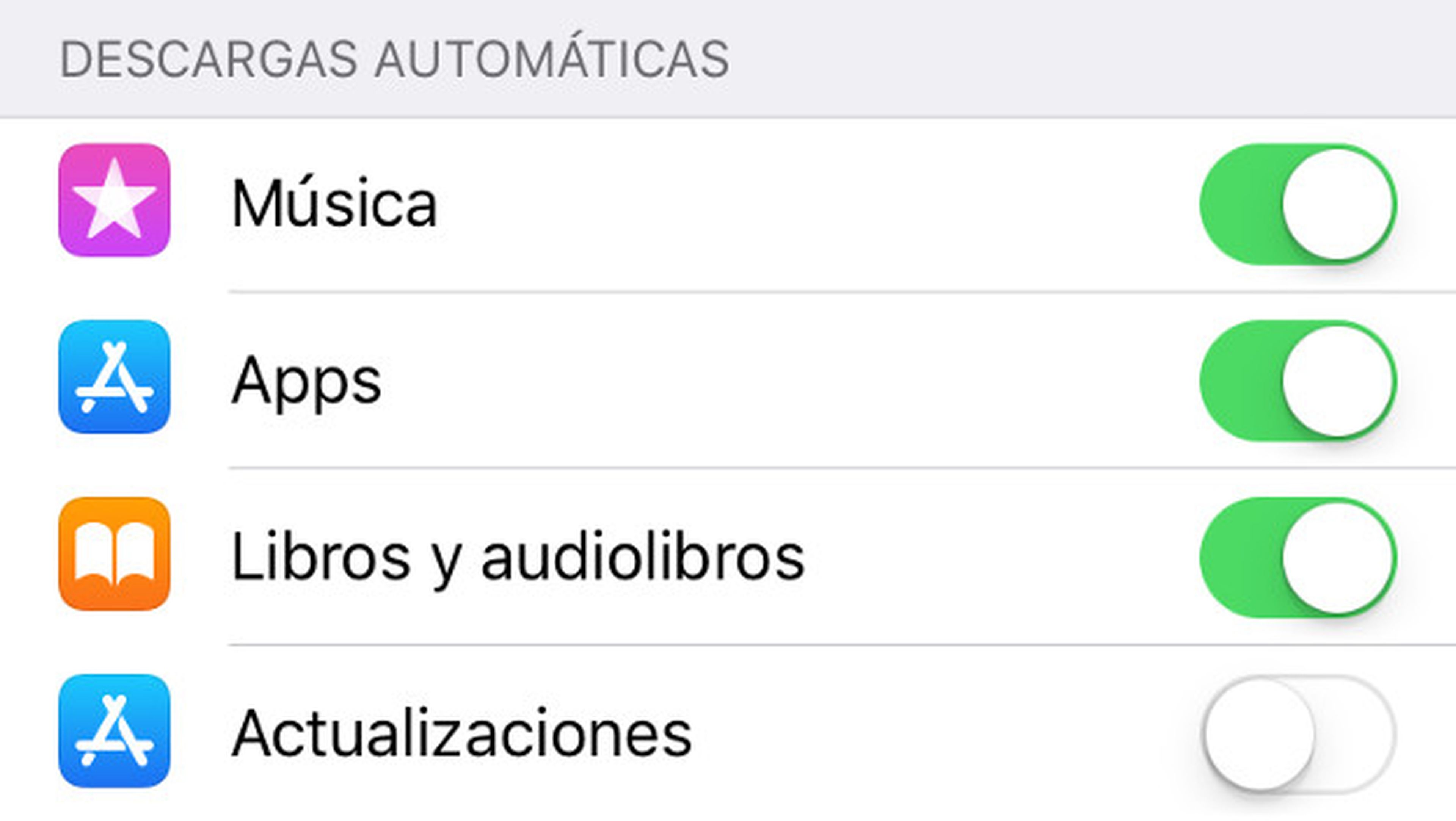 Aplicaciones iPhone se actualizan solas.