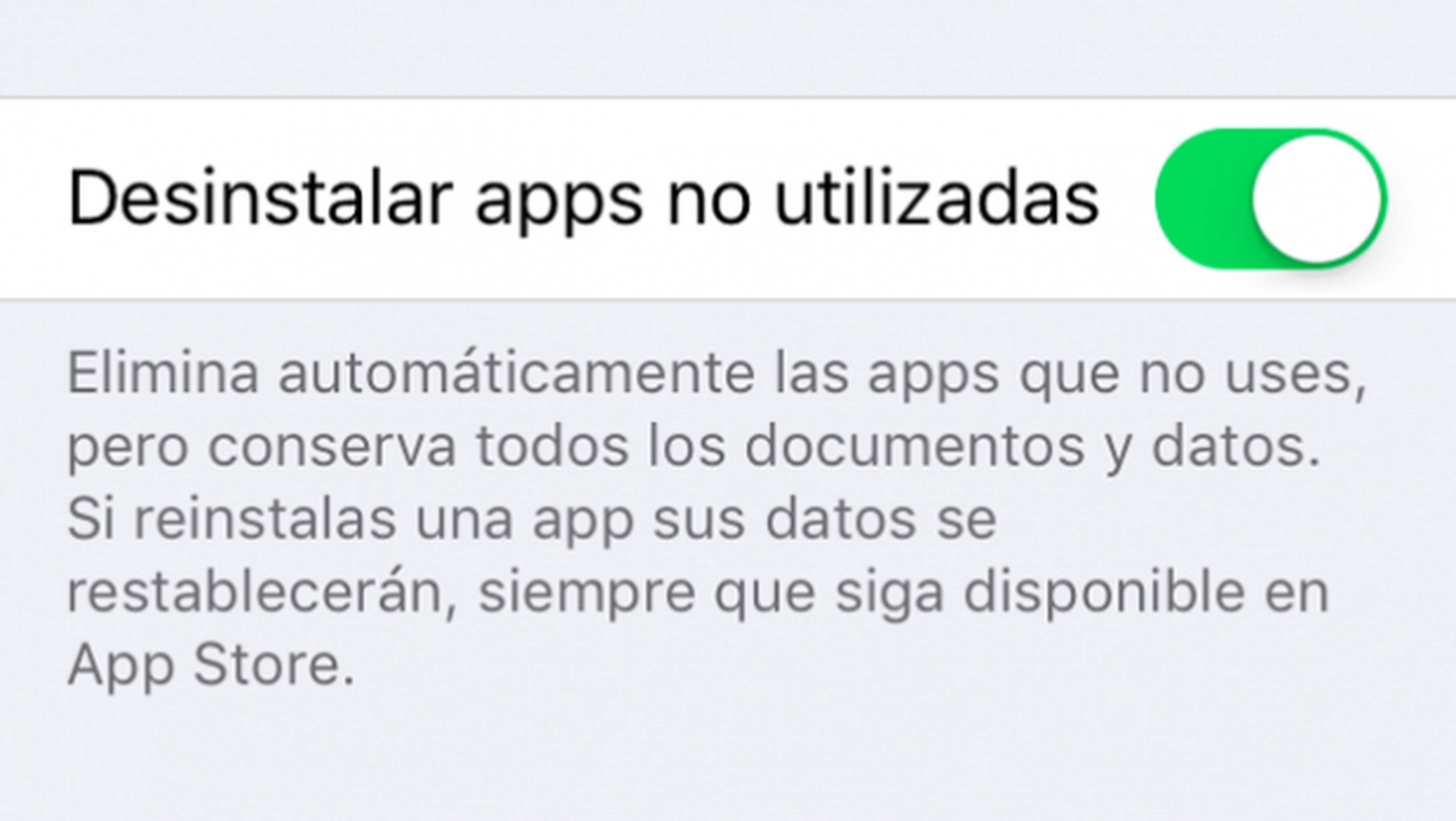 Desinstalar app automáticamente apps que no se utilizan iOS 11