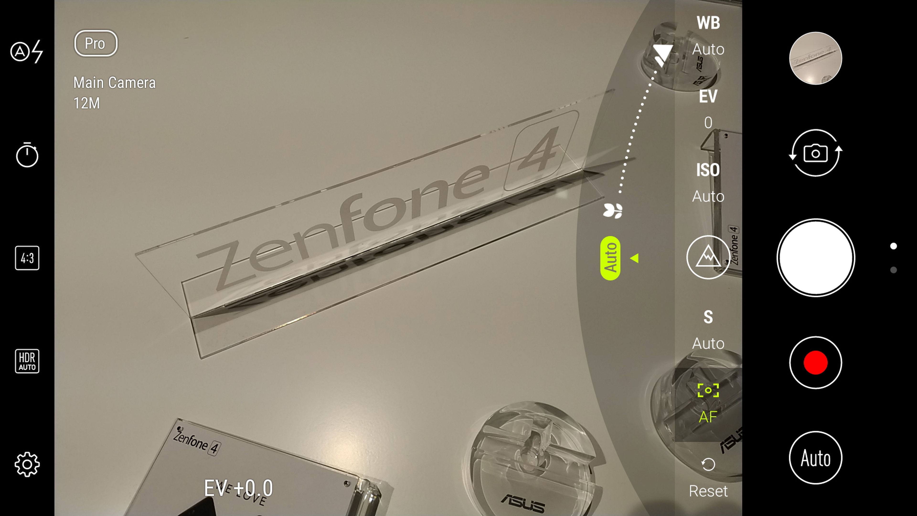 Así es la interfaz de cámara del Asus ZenFone 4