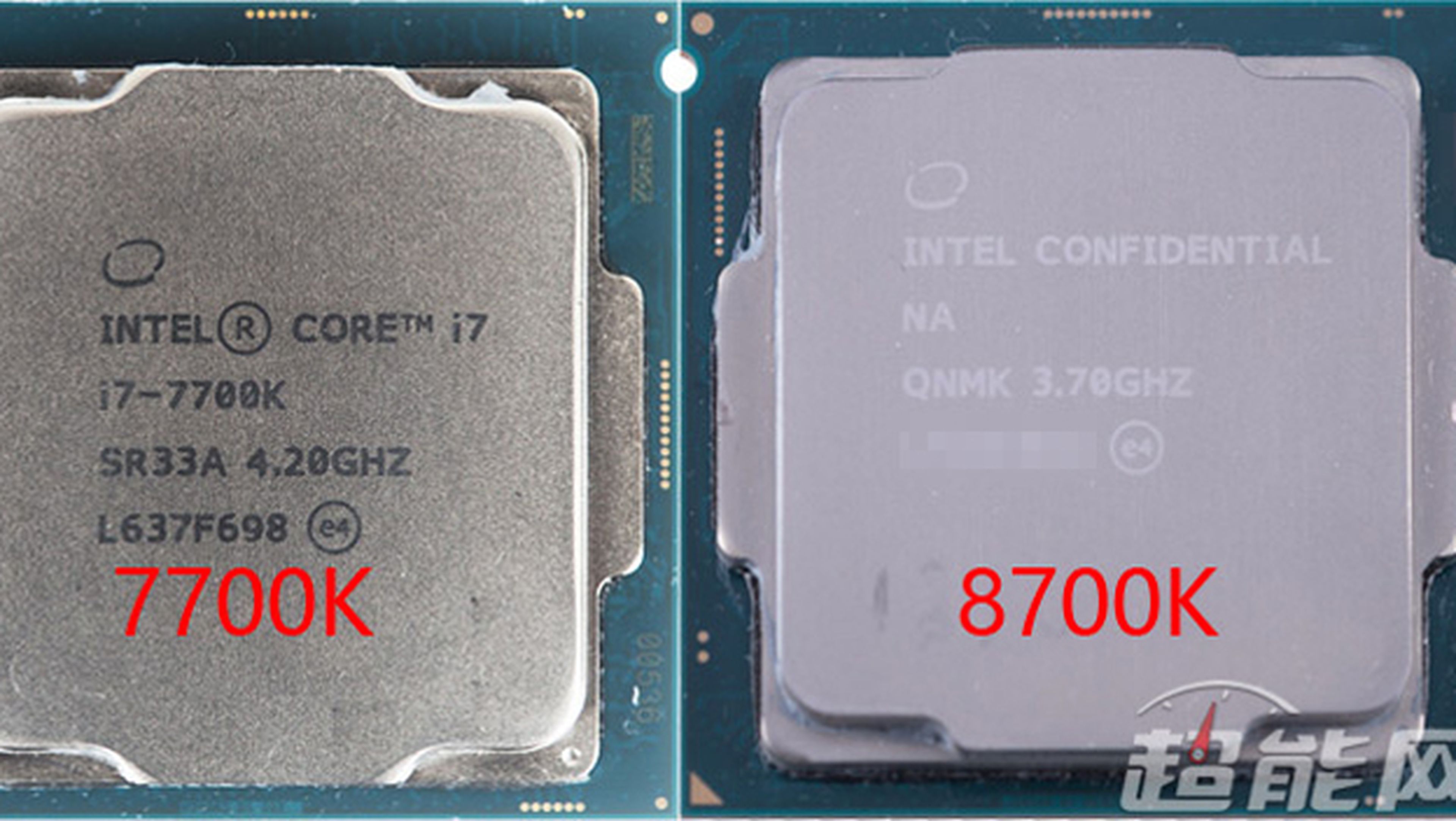 El Intel Core i7-7700K frente al nuevo Intel Core 8700K de Coffee Lake