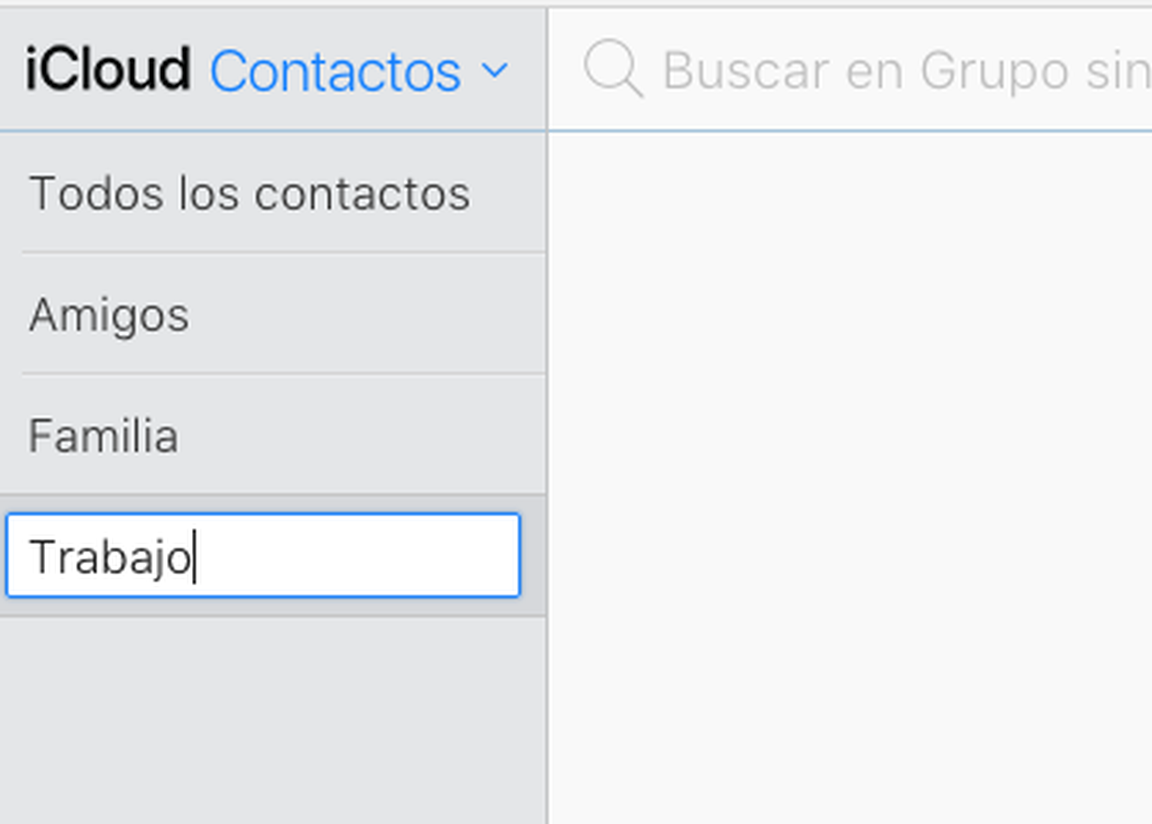 Crear grupos de contactos en iPhone