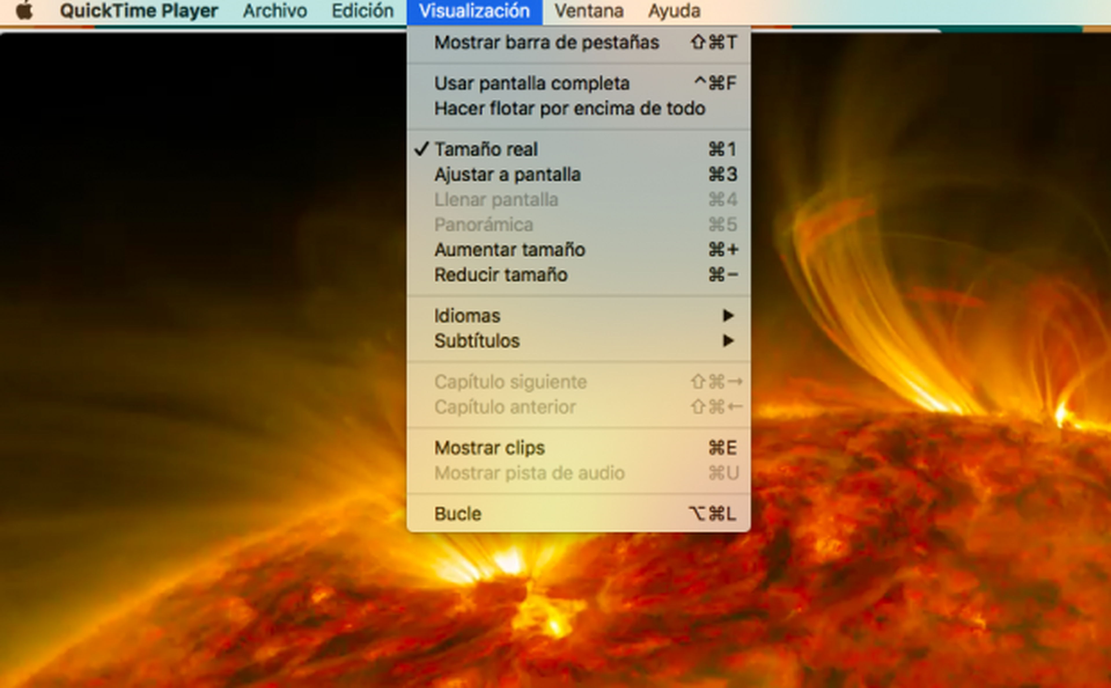 Idiomas y subtítulos en QuickTime