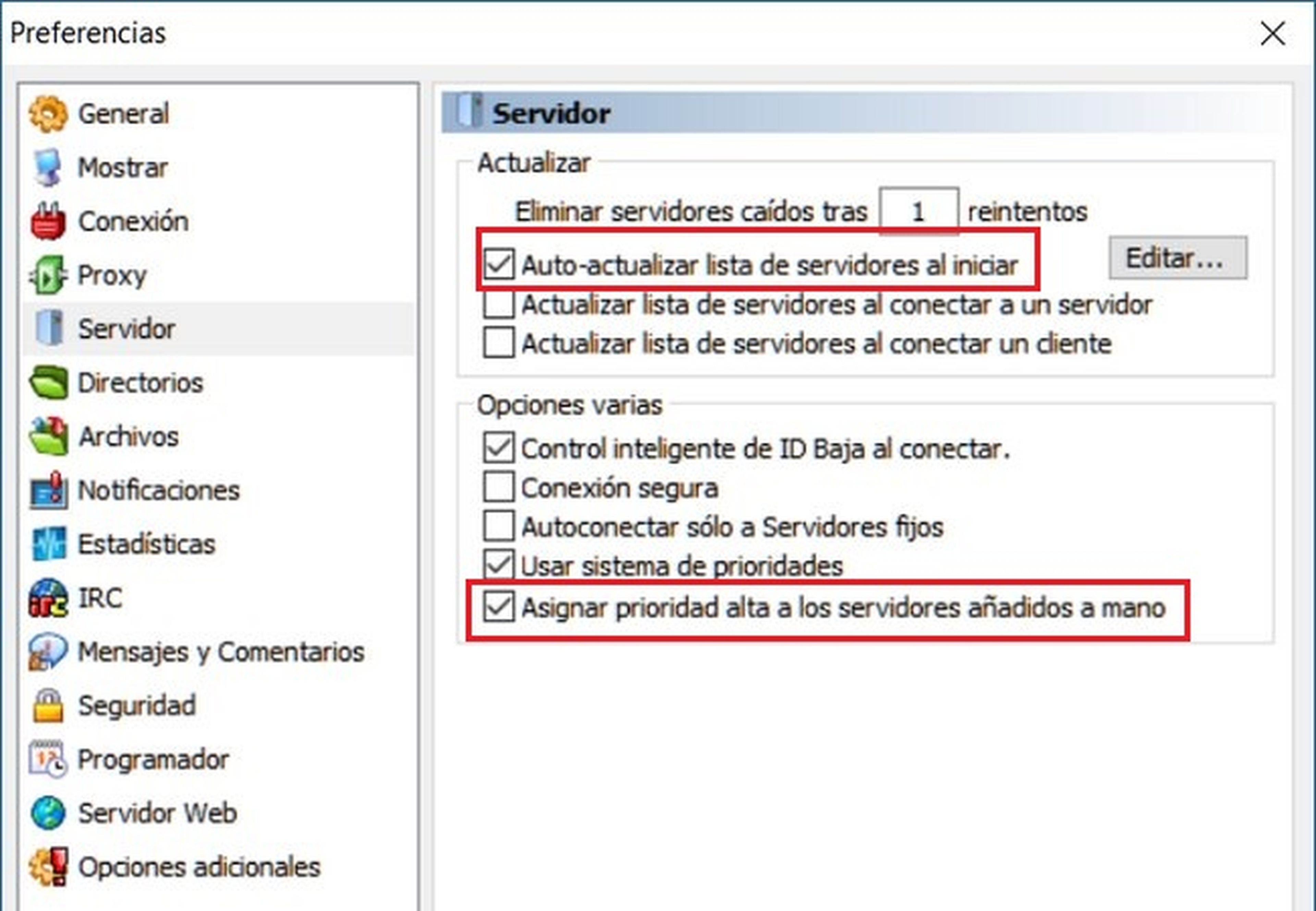 Servidores eMule 2017: cómo mantener tu lista de servidores actualizada