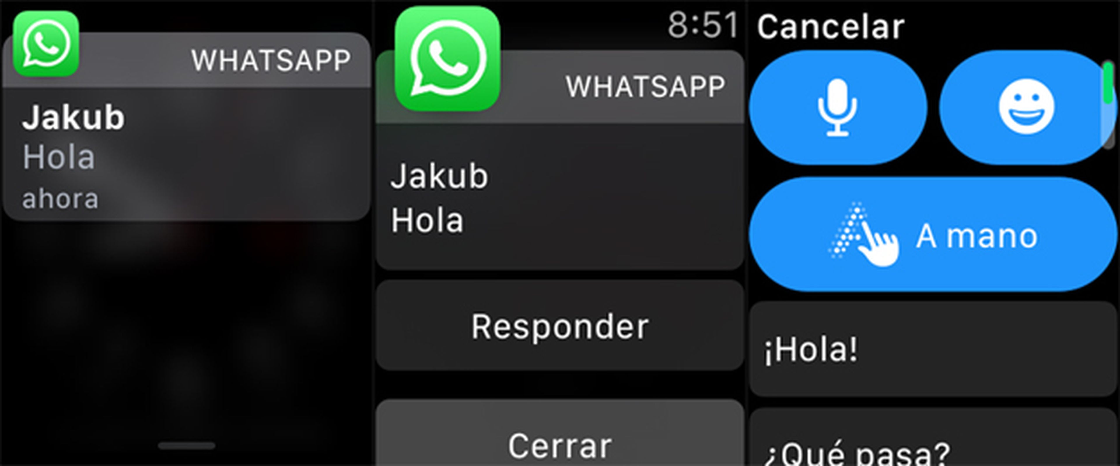 En el Apple Watch Series 3 puedes contestar a los WhatsApp