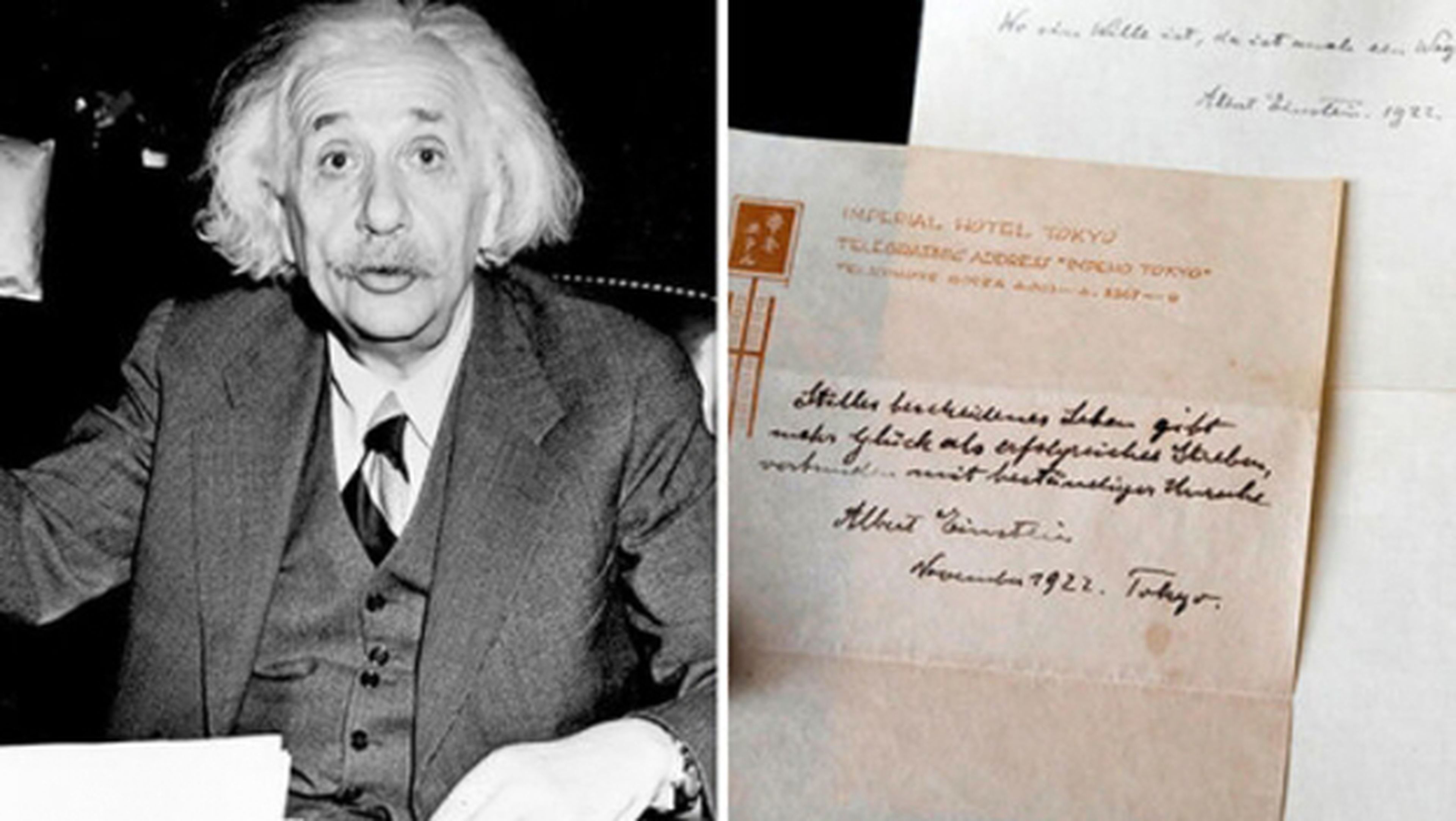La Carta de la Felicidad subastada por Albert Einstein