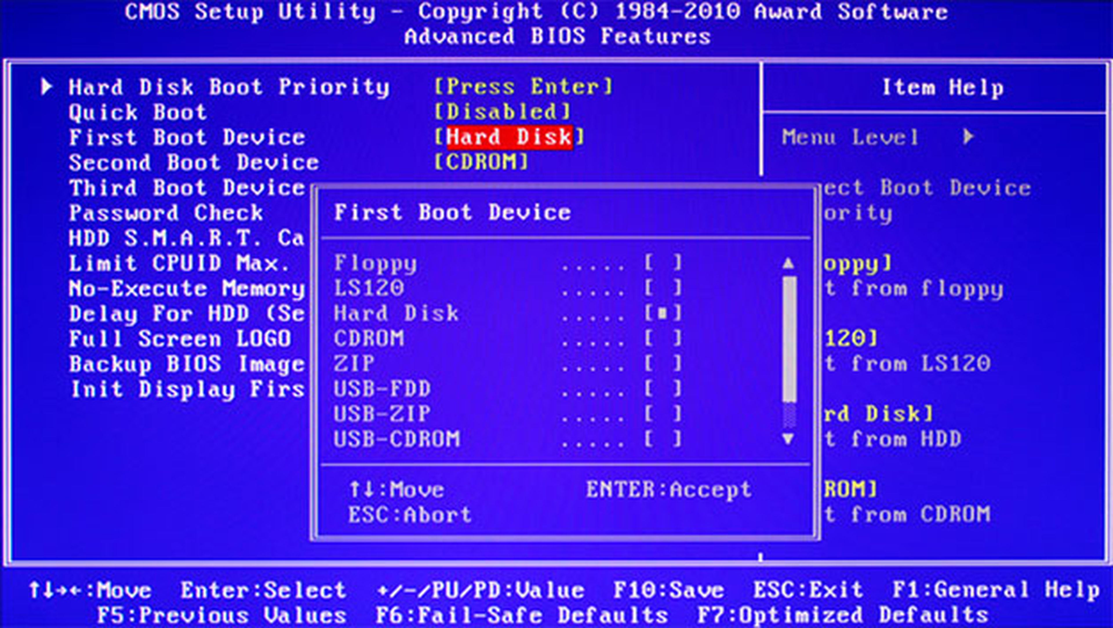 Interfaz BIOS