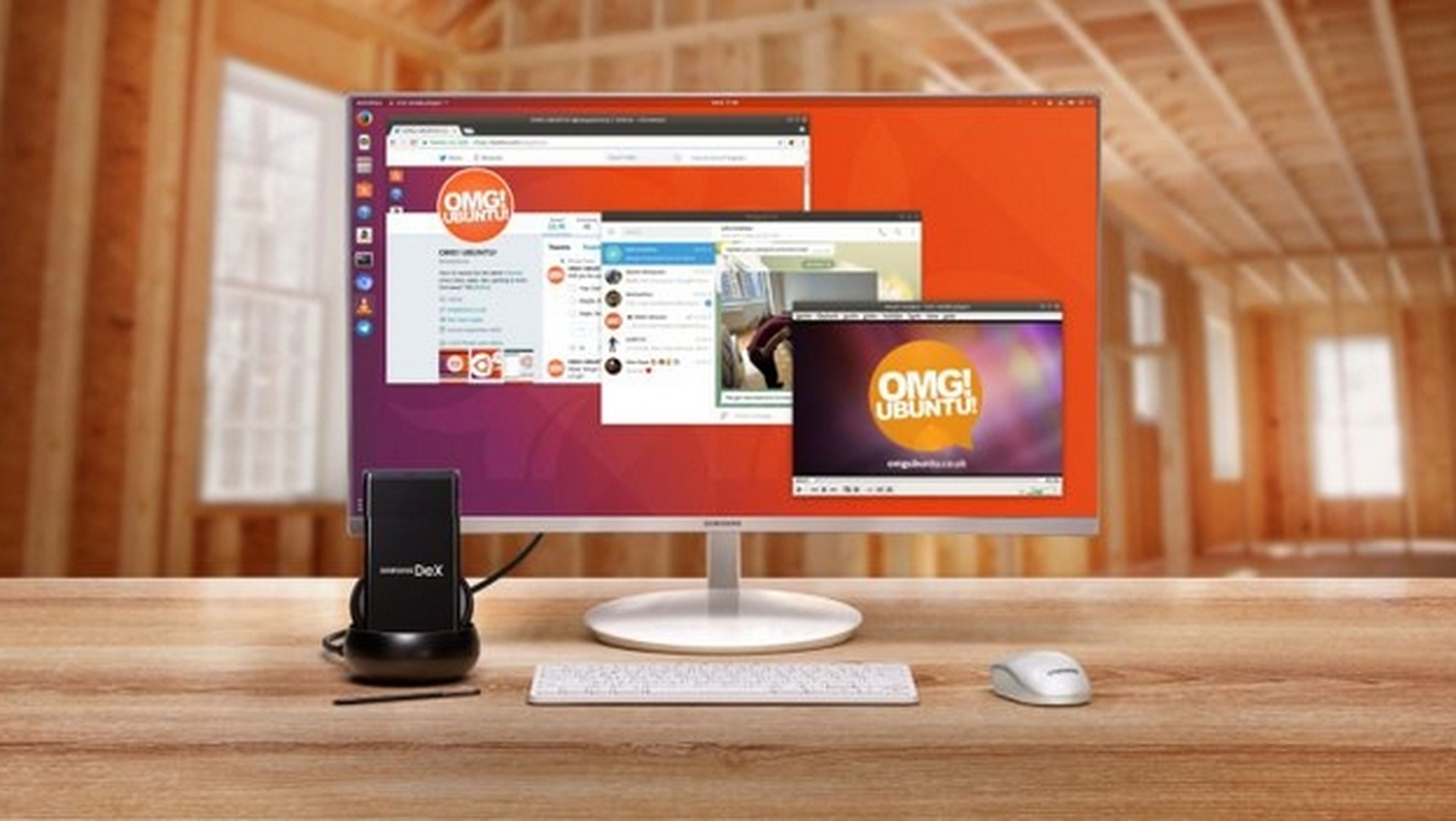 Primer vídeo de Ubuntu Linux funcionando en el Samsung Galaxy S8