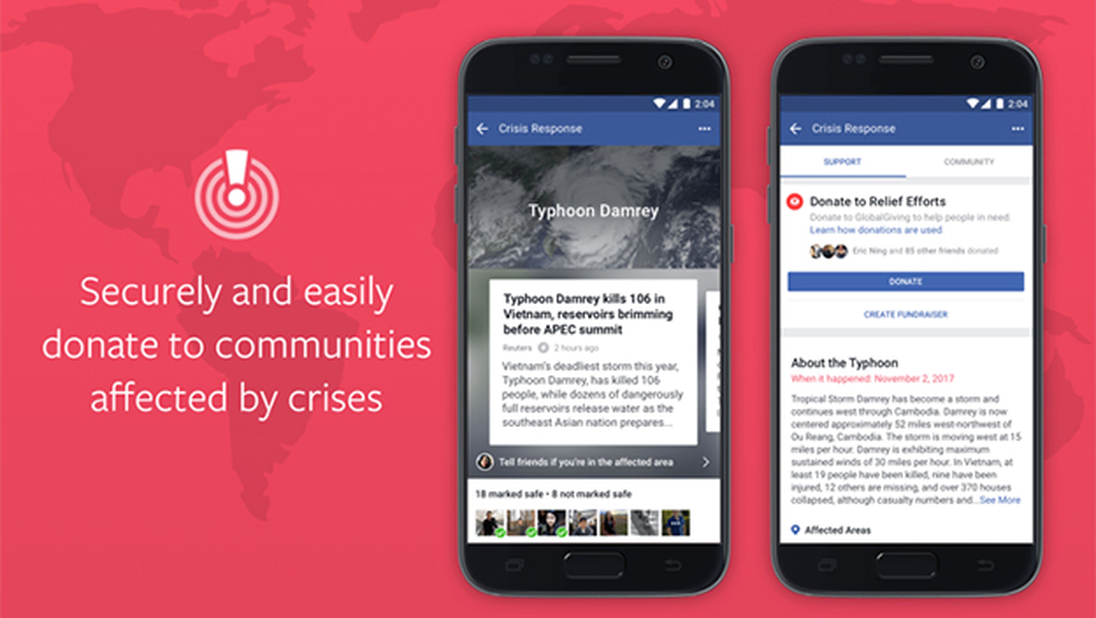 Facebook añade un botón para donar para momentos de crisis