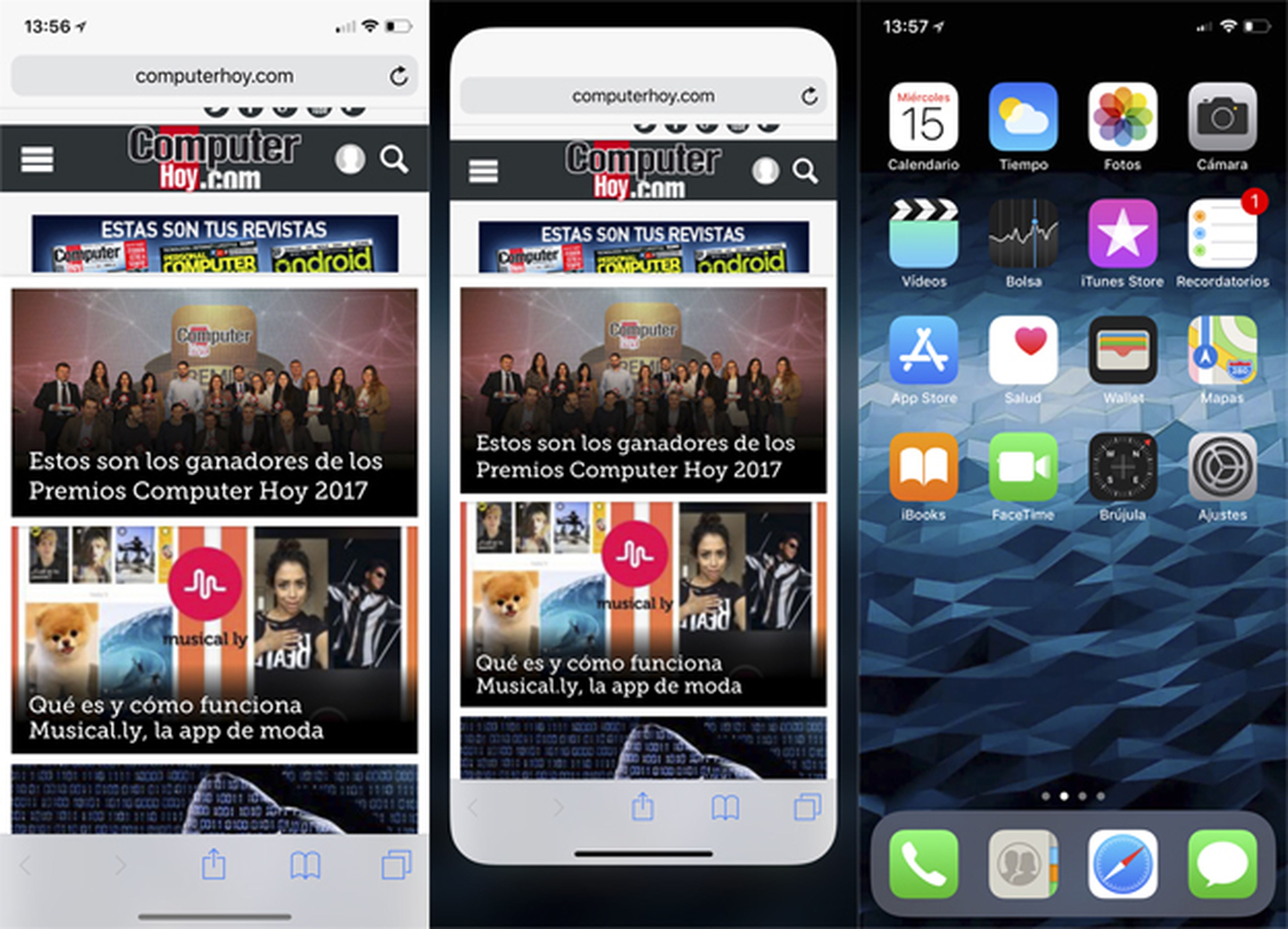 Así se cierra una aplicación con iOS 11 en el iPhone X