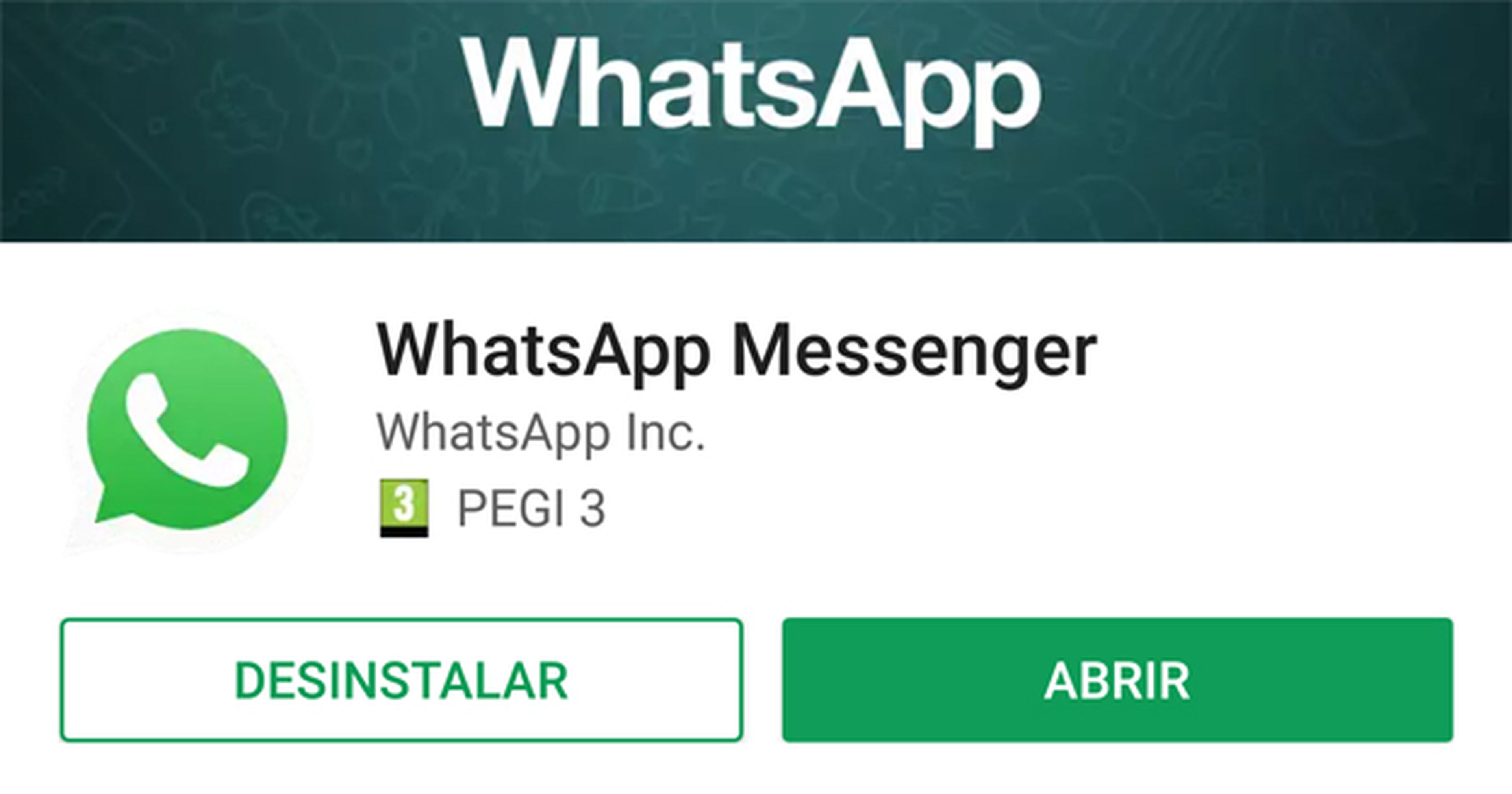 Actualizar WhatsApp a la última versión en Google Play