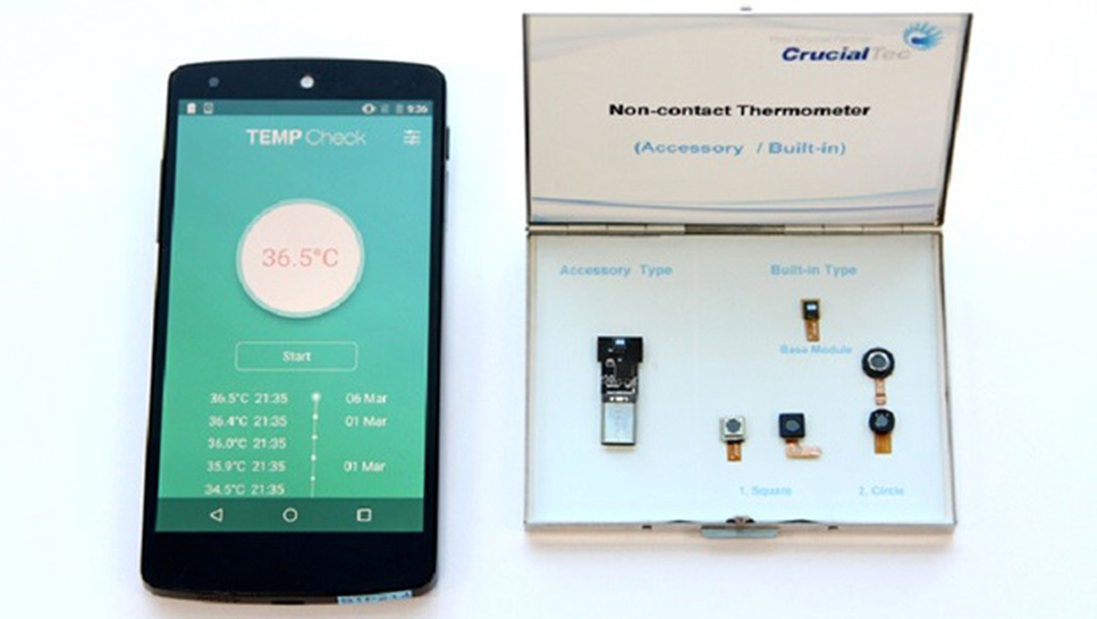 Este es el primer micro termómetro integrado en móviles