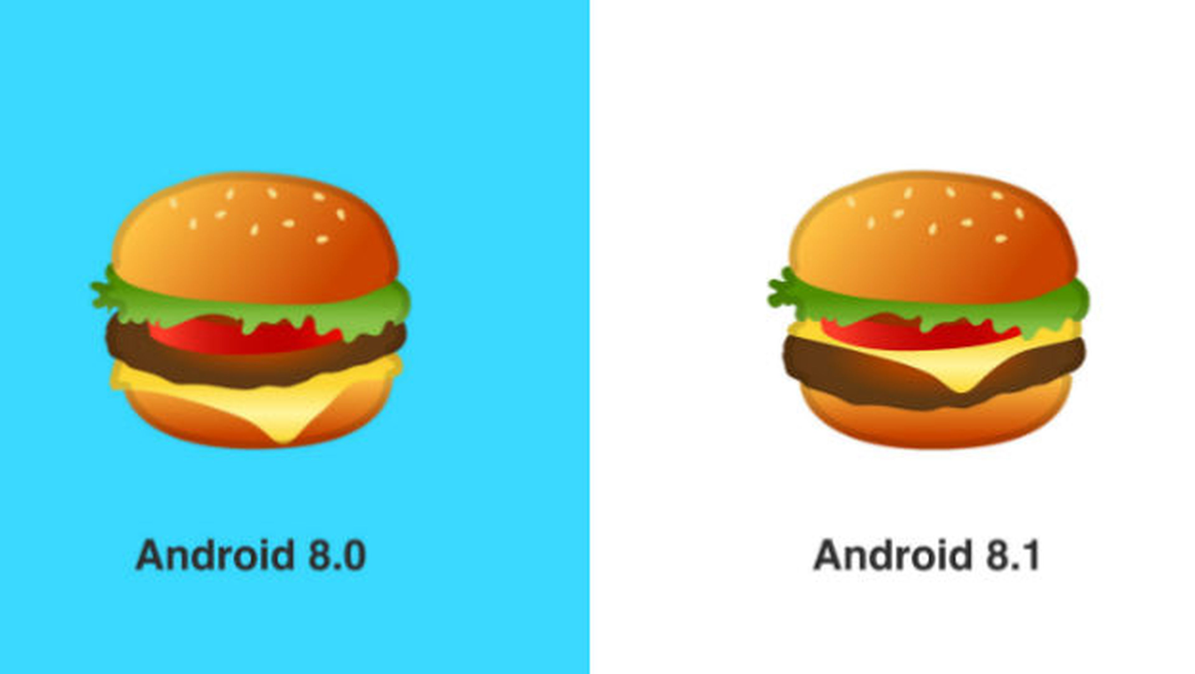 Google soluciona el problema del emoji de la hamburguesa.