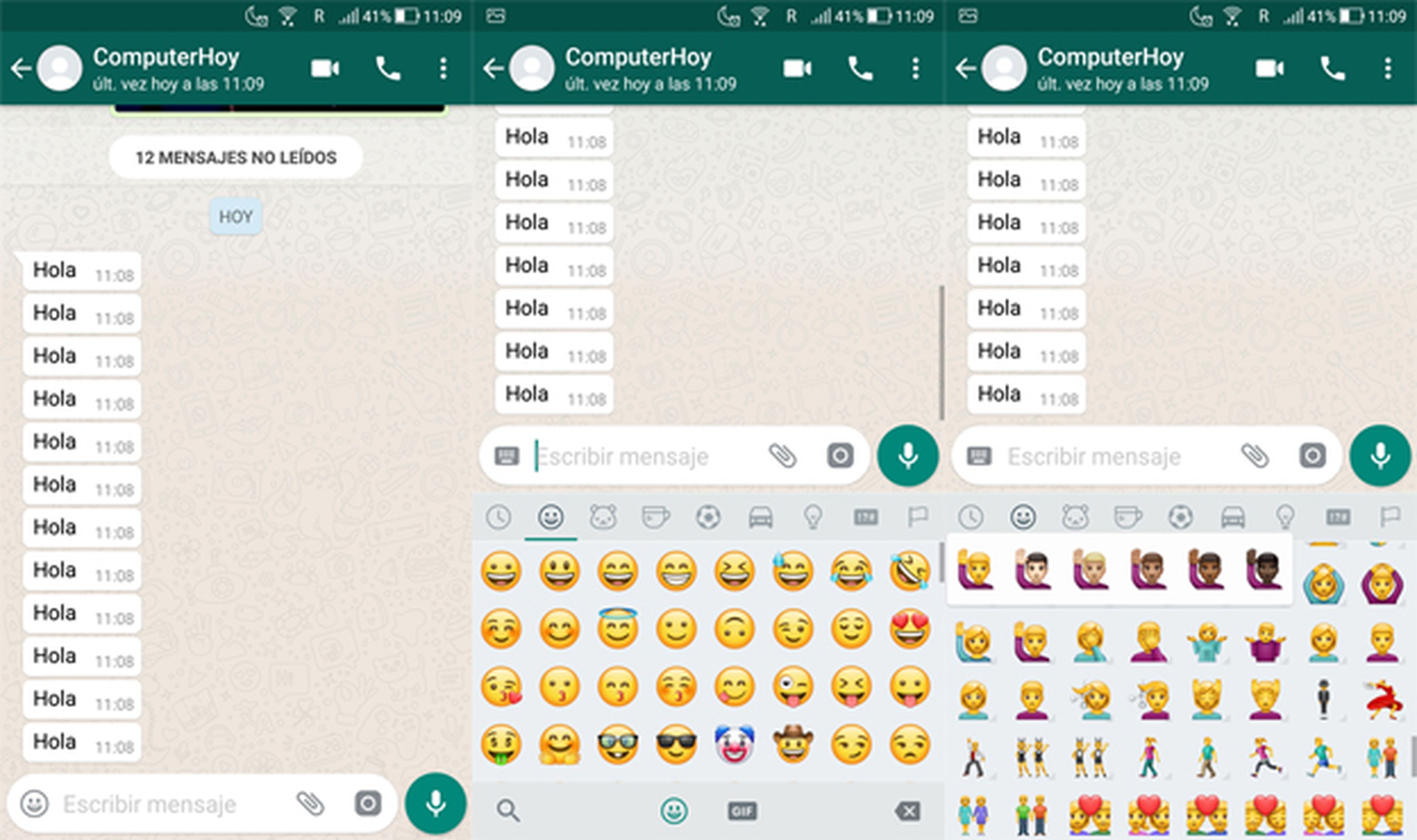 Nuevos emoticonos de WhatsApp en Android