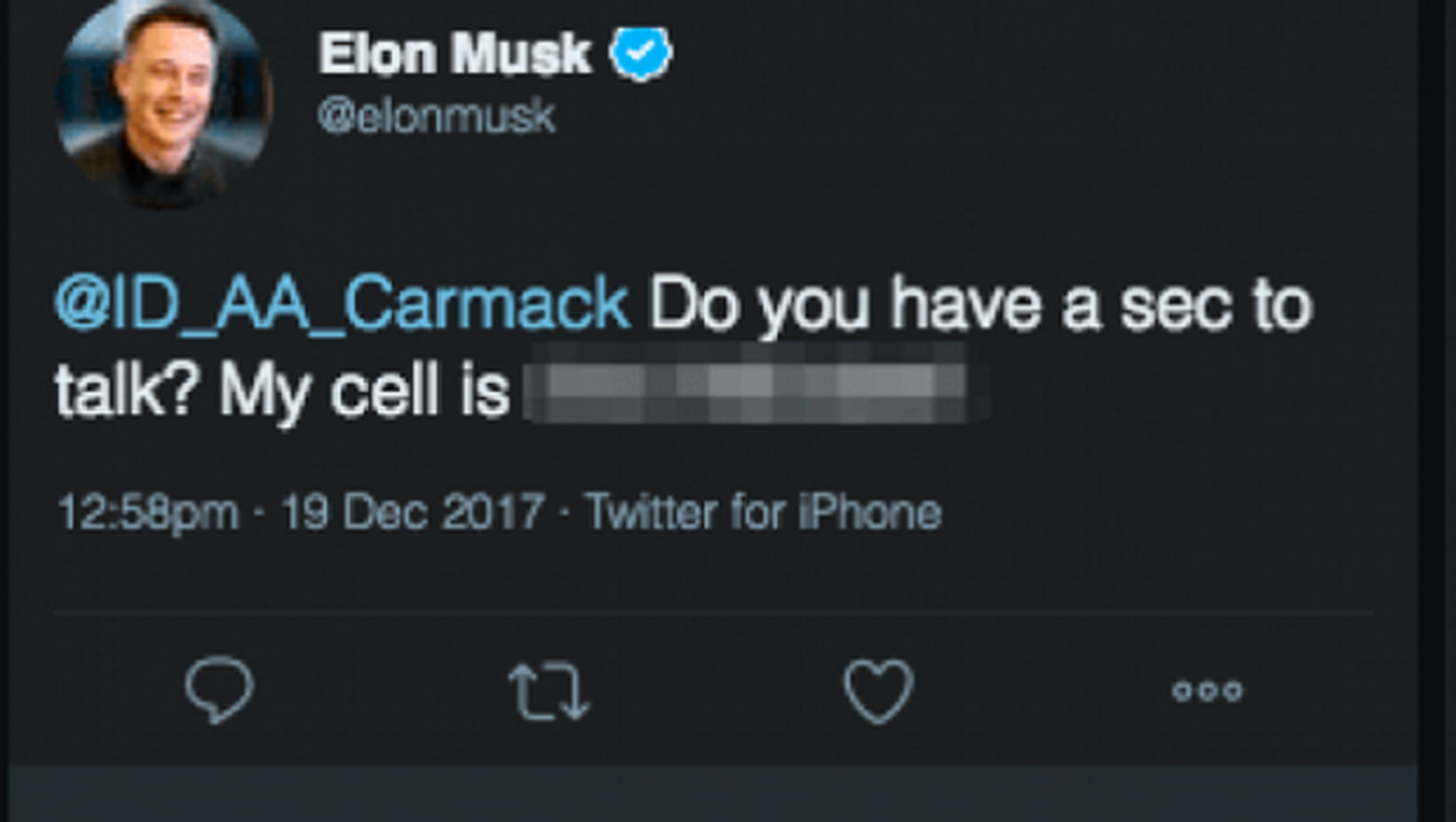 Elon Musk número teléfono Twitter