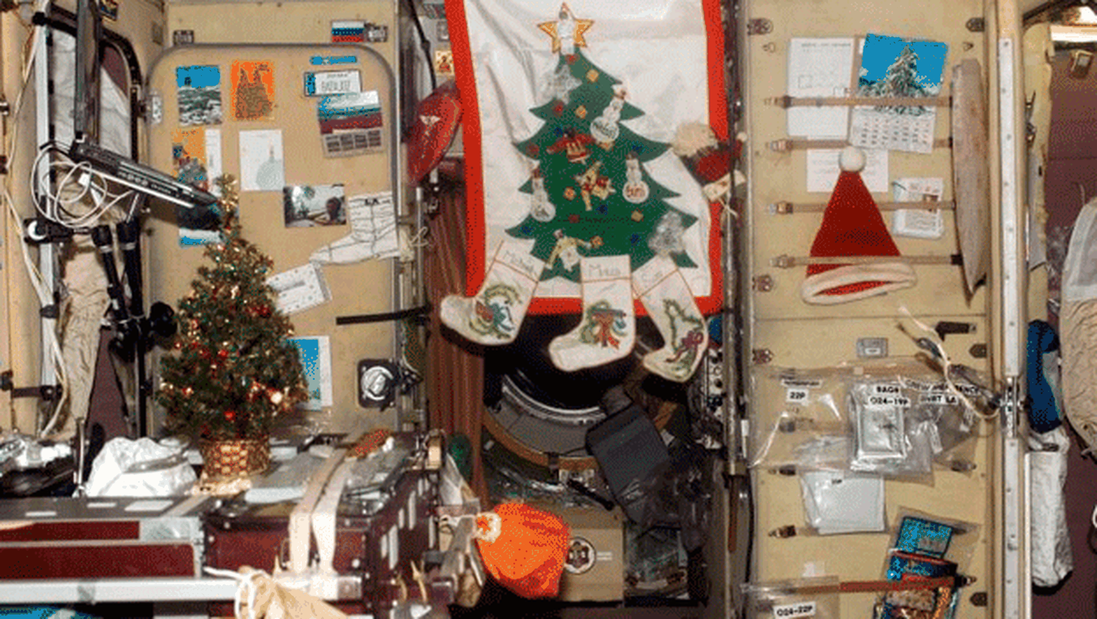NASA decoración Navidad celebración astronautas