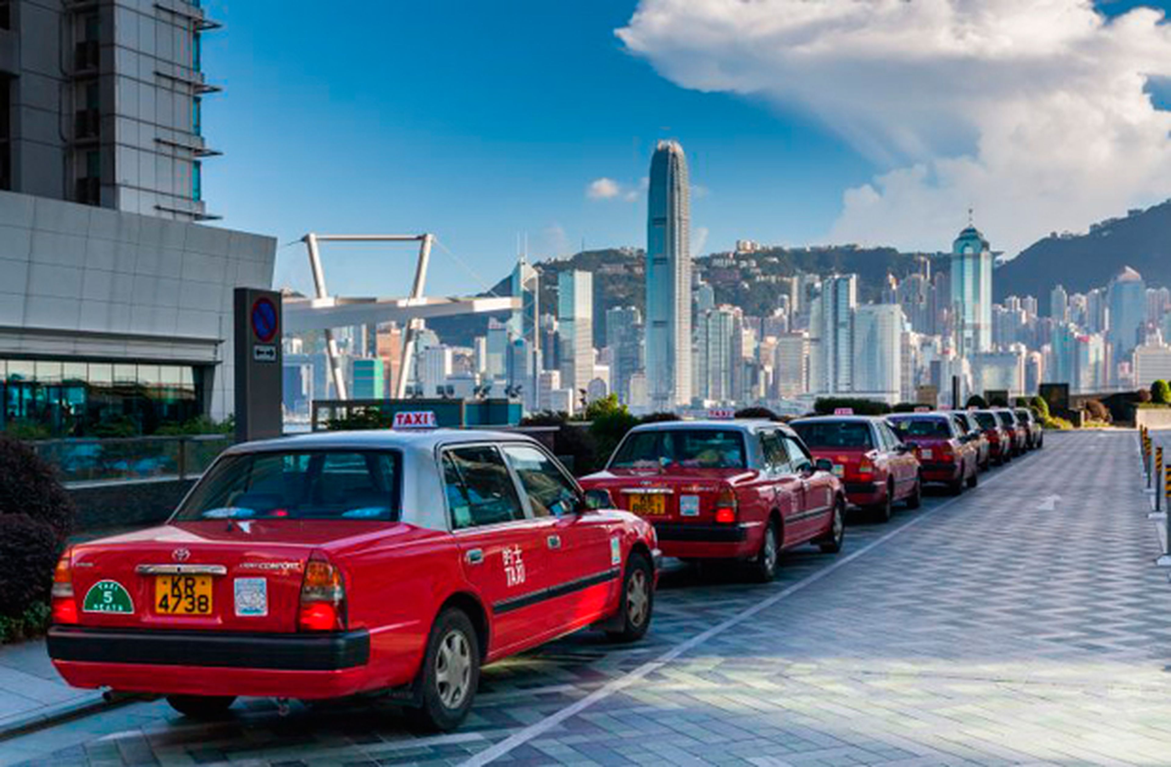 Taxis esperando en Japón