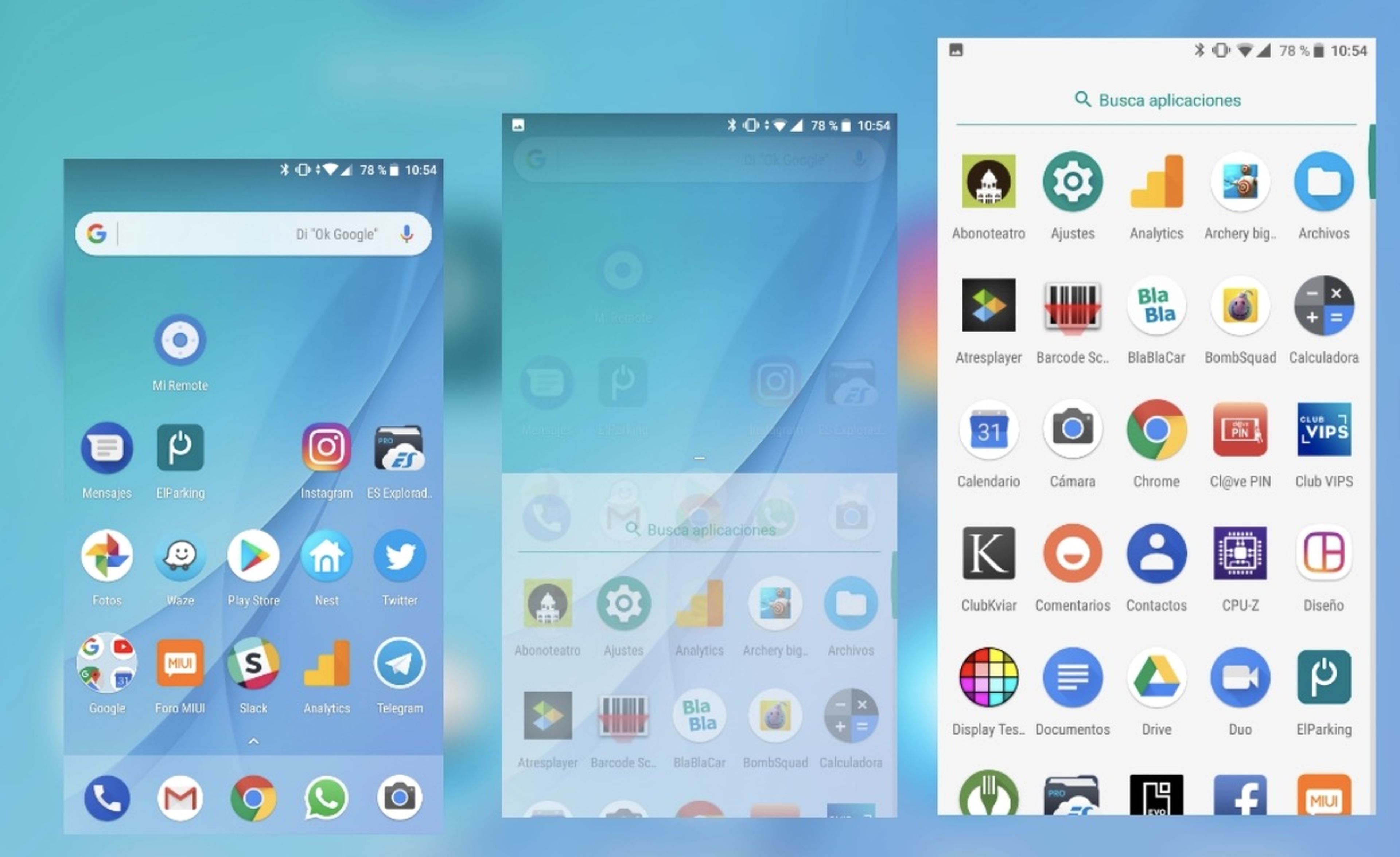 Cajón de aplicaciones Mi A1 en Android Oreo