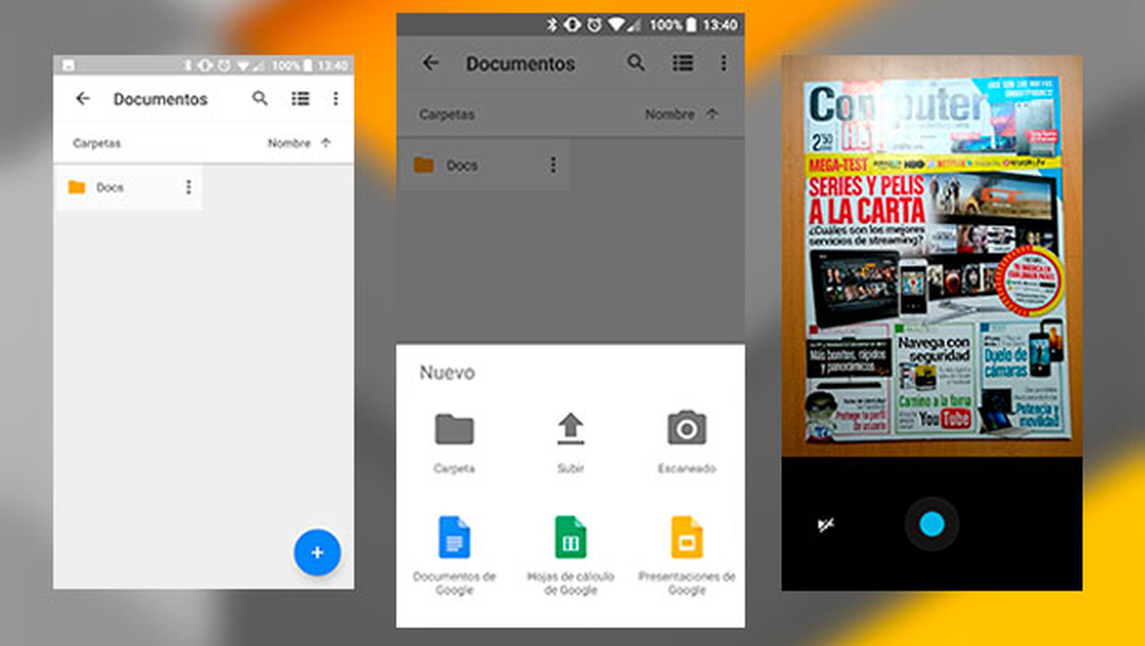 Digitaliza documentos y fotos con Android