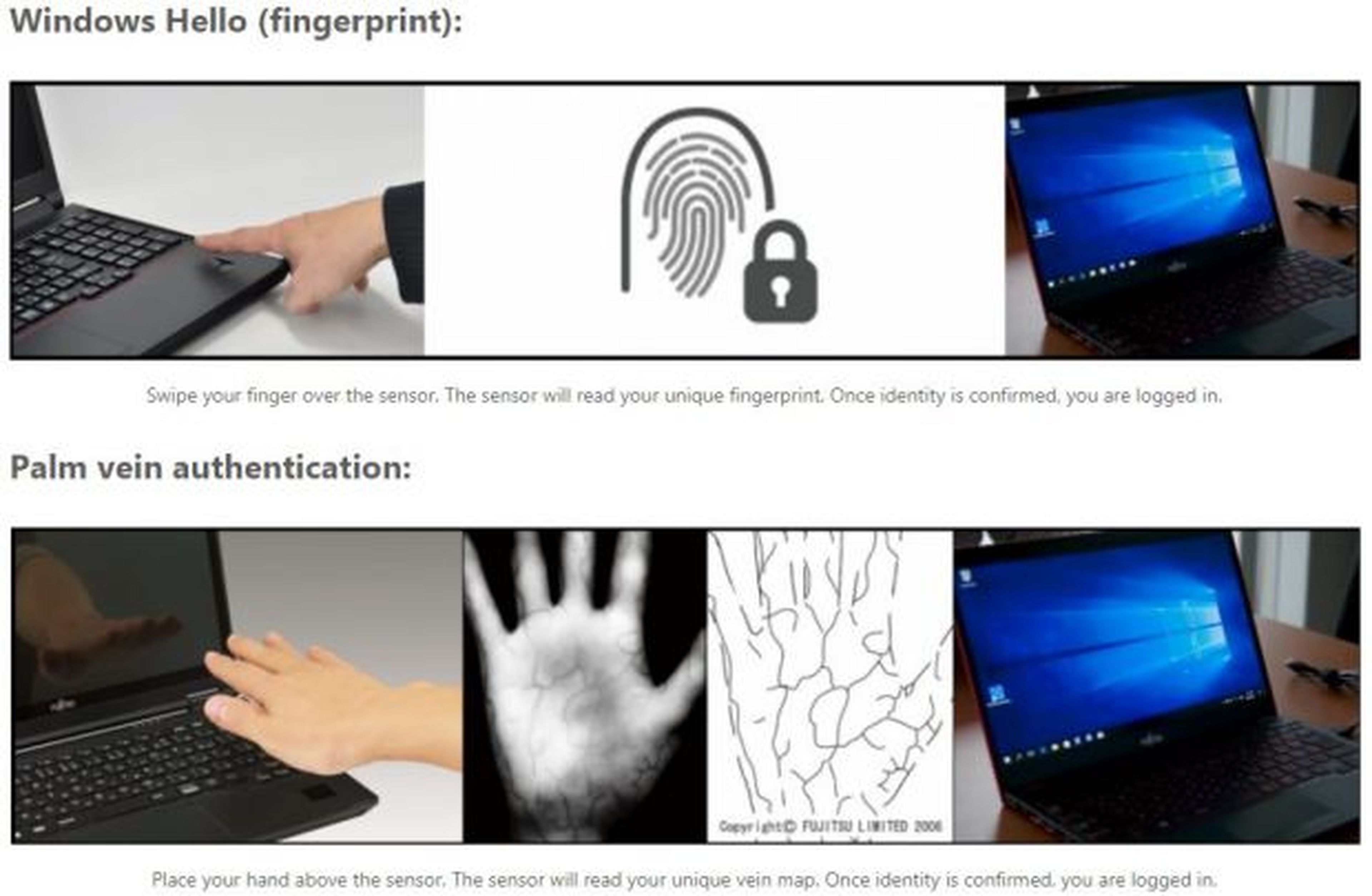 acceder windows 10 con la palma de la mano